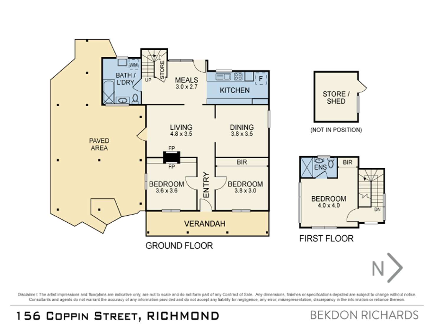 Floorplan of Homely house listing, 156 Coppin Street, Richmond VIC 3121