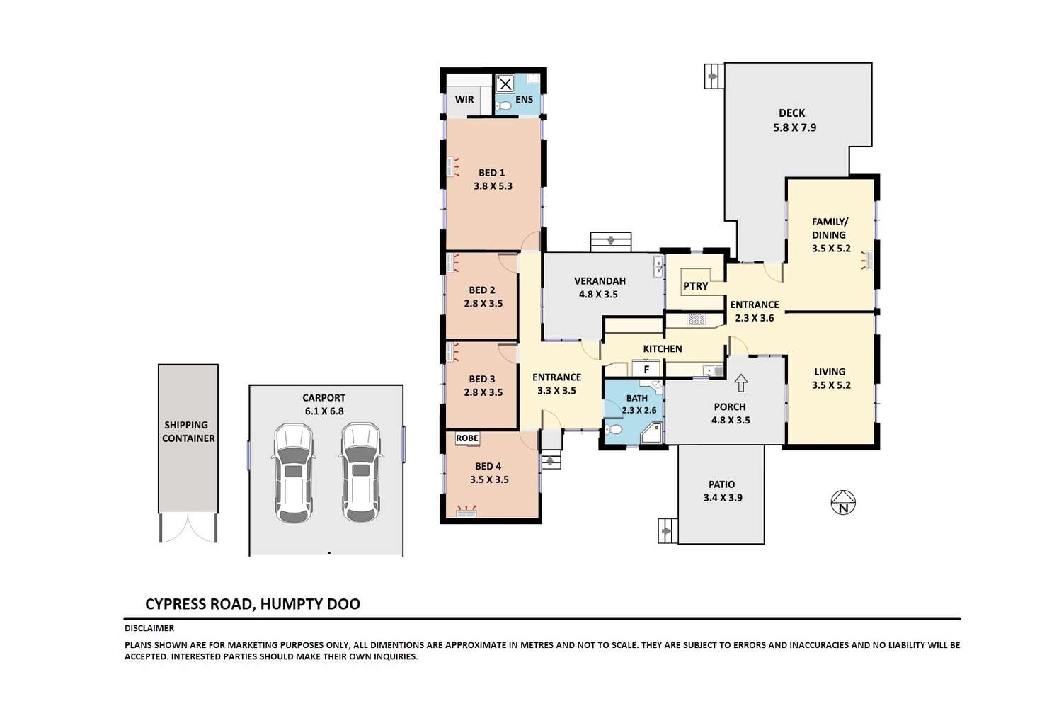Floorplan of Homely house listing, 65, Lot 72 Cypress Road, Humpty Doo NT 836