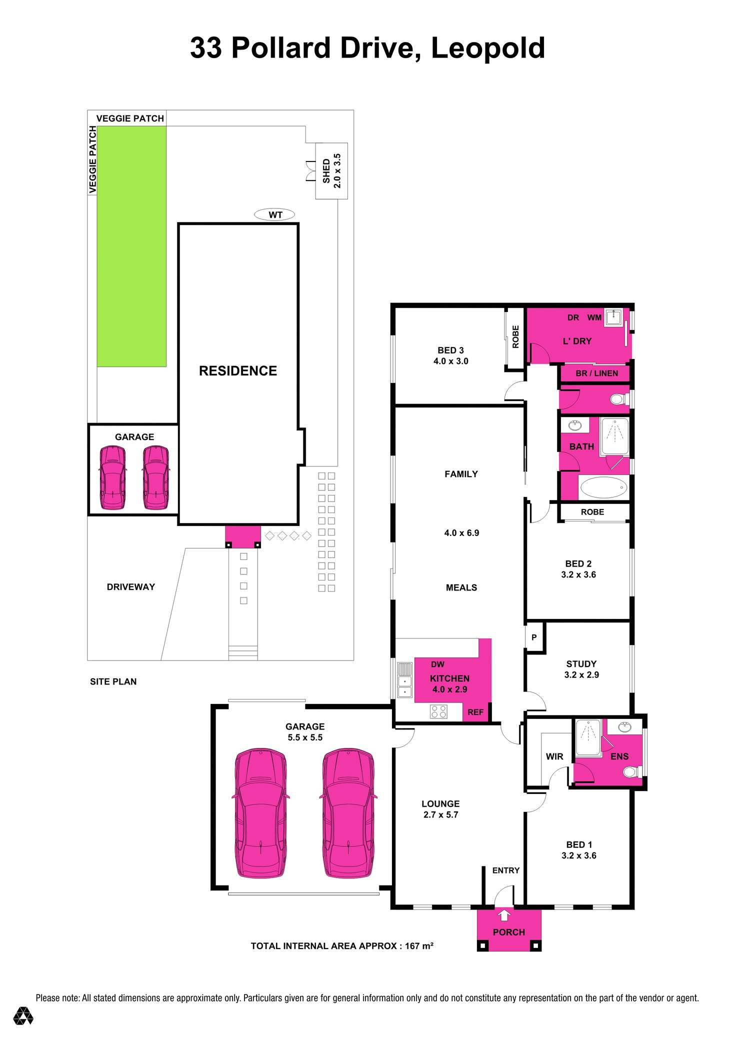 Floorplan of Homely house listing, 33 Pollard Drive, Leopold VIC 3224