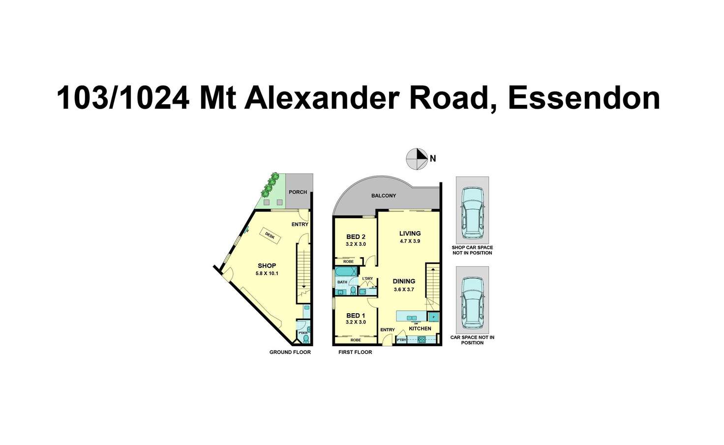 Floorplan of Homely apartment listing, 103/1024 Mt Alexander Road, Essendon VIC 3040