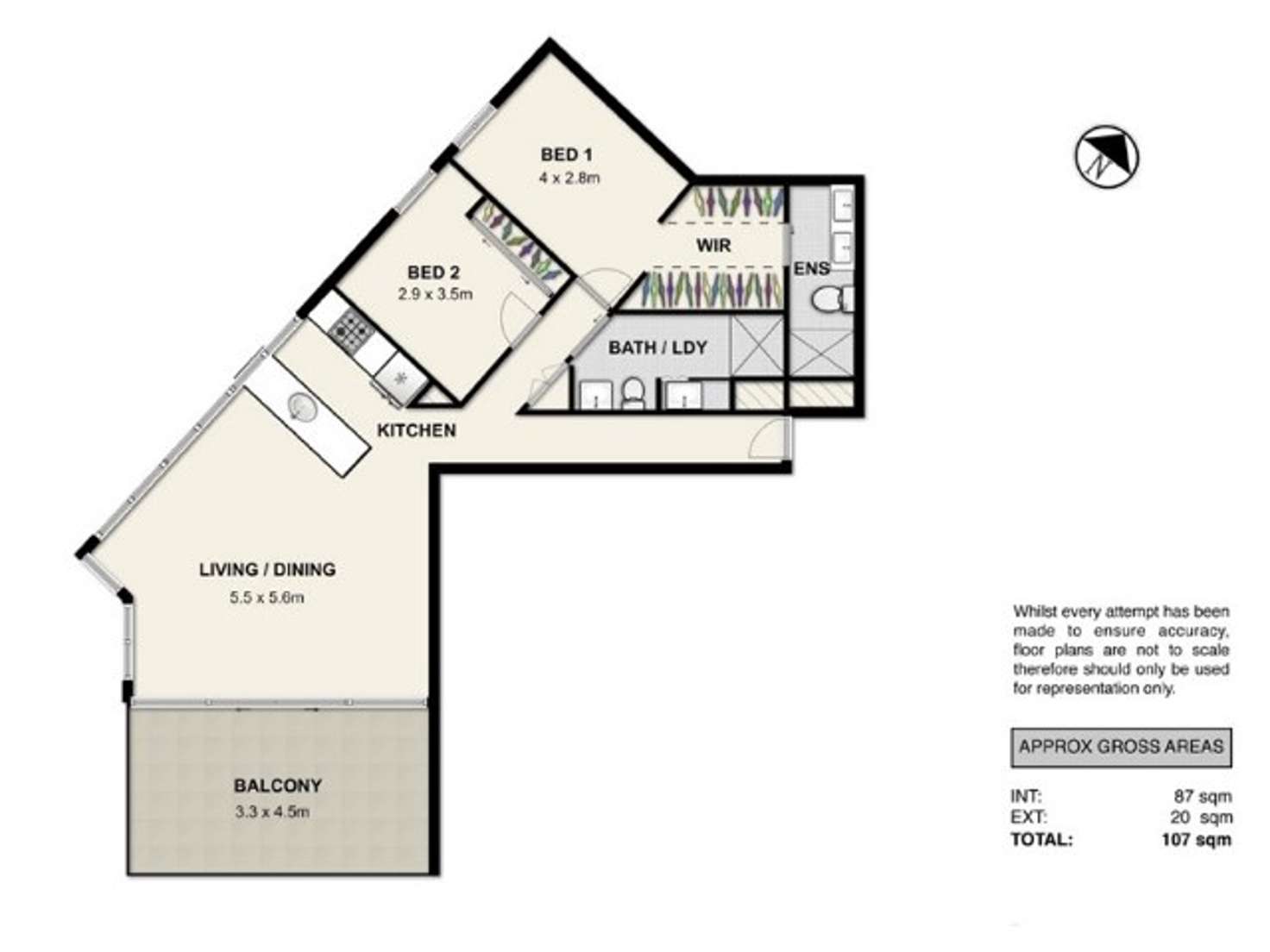 Floorplan of Homely apartment listing, 226/420 Queen Street, Brisbane City QLD 4000