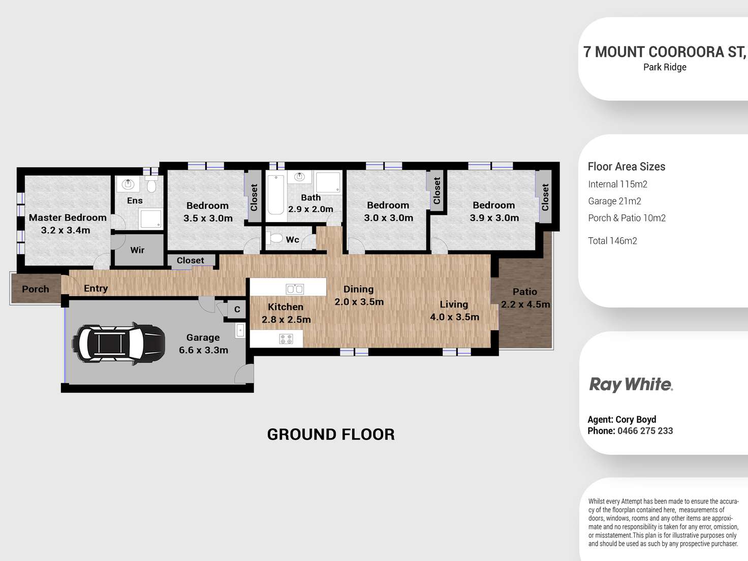 Floorplan of Homely house listing, 7 Mount Cooroora Street, Park Ridge QLD 4125