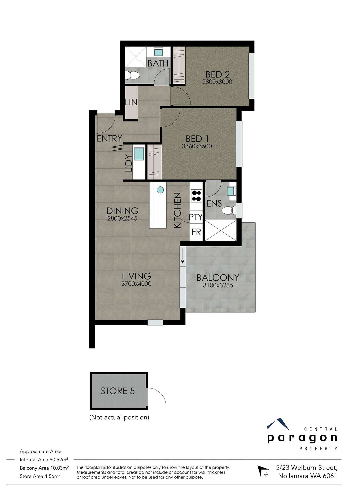 Floorplan of Homely unit listing, 5/23 Welburn Street, Nollamara WA 6061