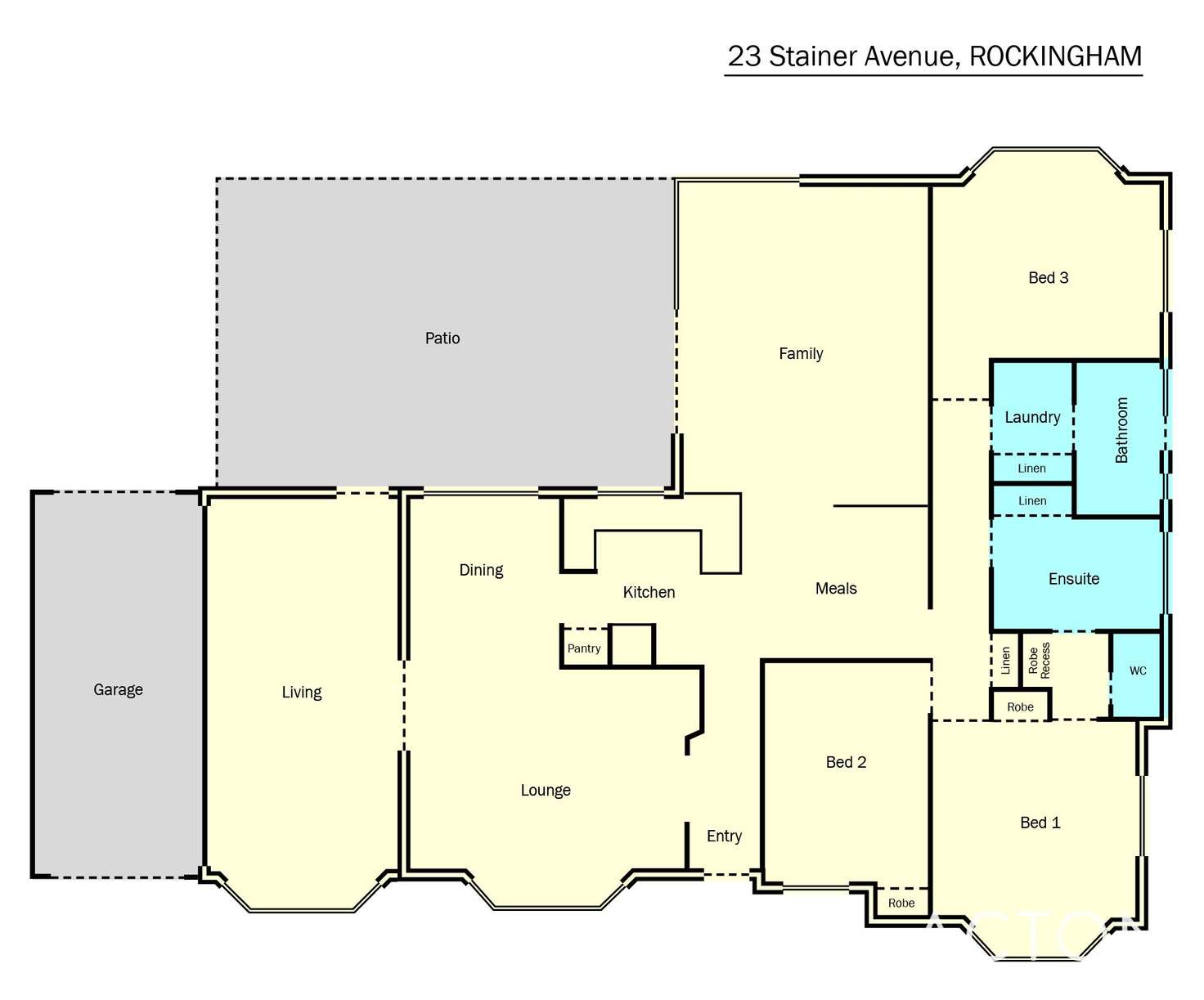 Floorplan of Homely house listing, 23 Stainer Avenue, Rockingham WA 6168
