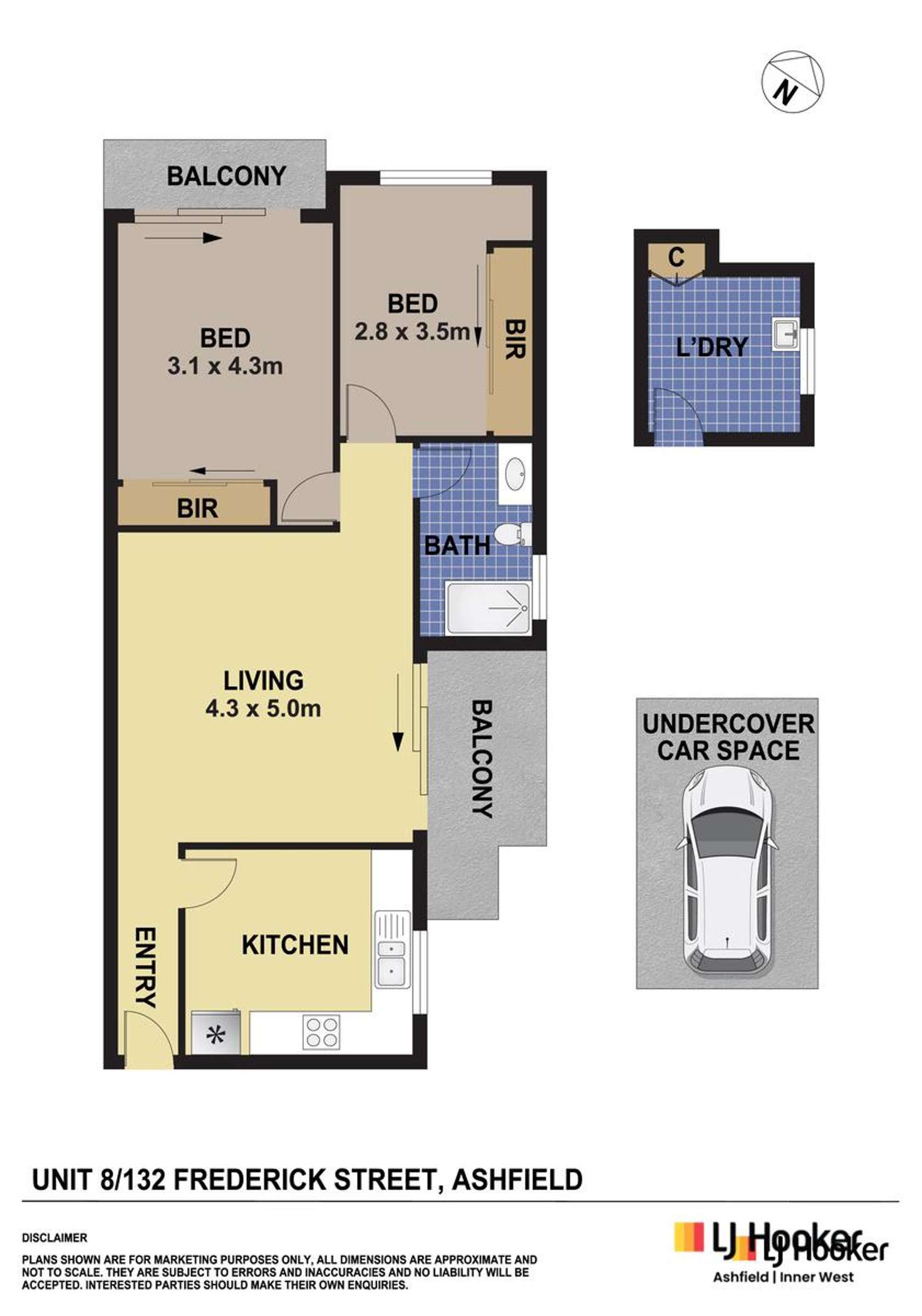 Floorplan of Homely unit listing, 8/132 Frederick Street, Ashfield NSW 2131