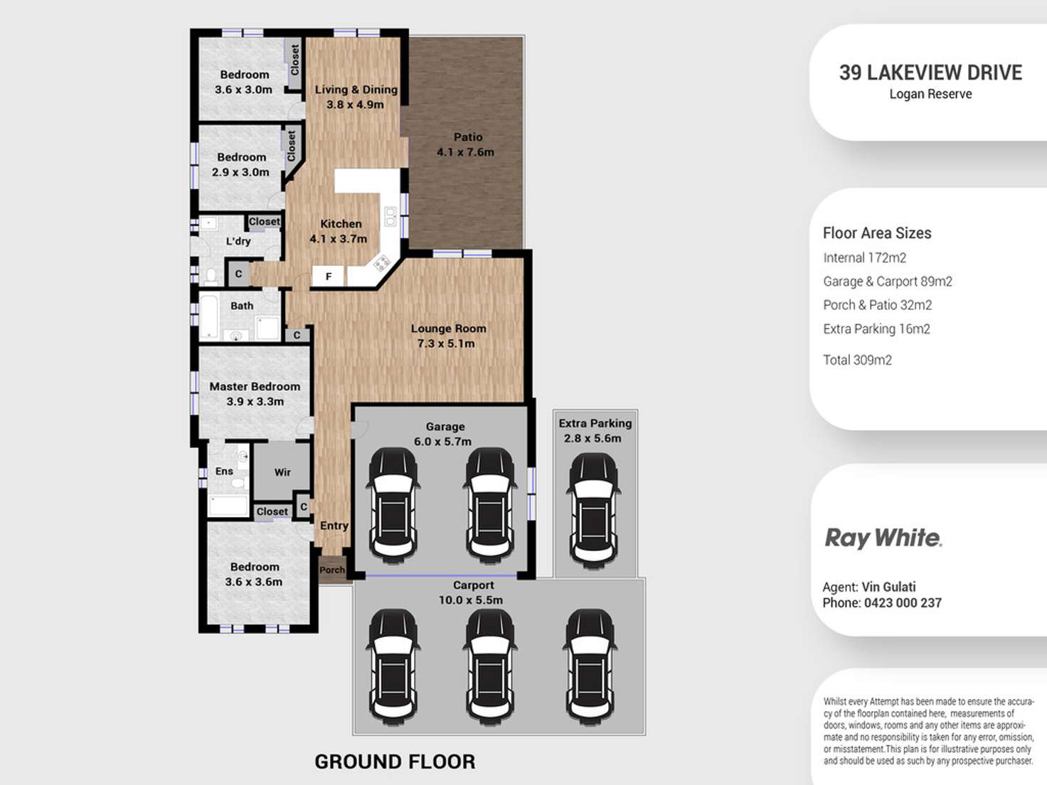 Floorplan of Homely house listing, 39 Lakeview Drive, Logan Reserve QLD 4133