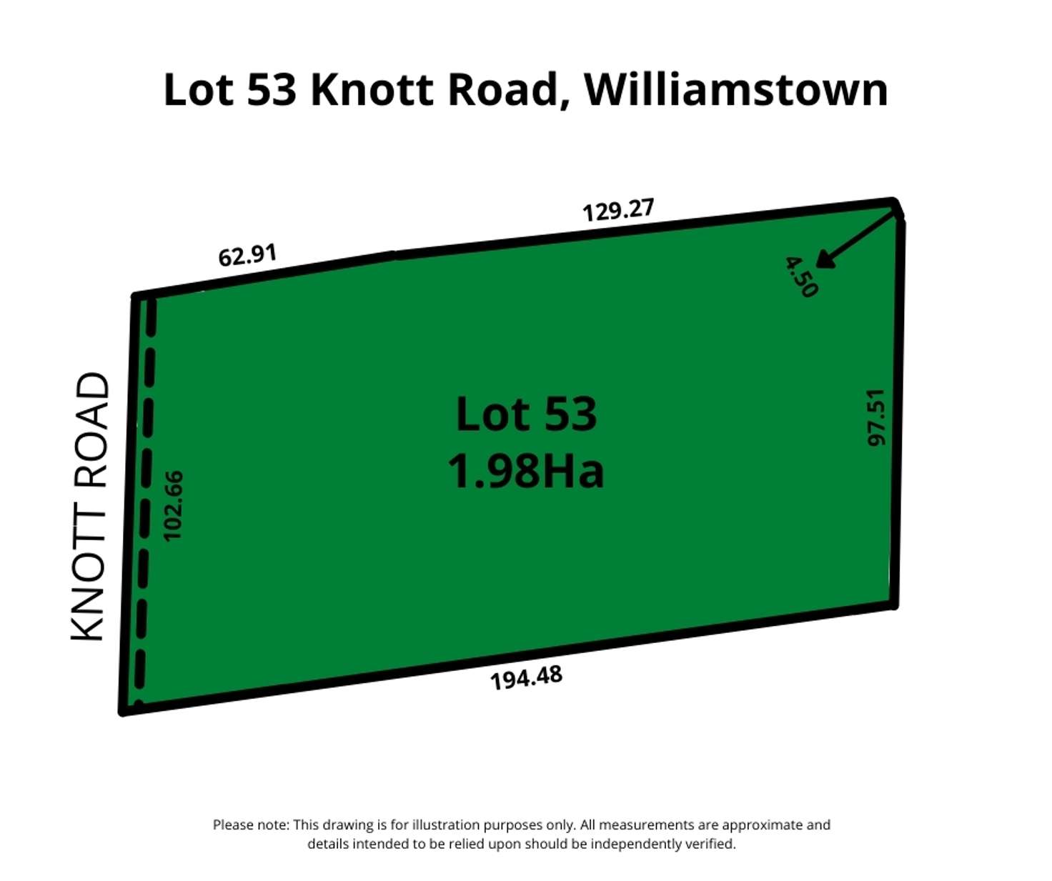Floorplan of Homely residentialLand listing, Lot 53 Knott Road, Williamstown SA 5351