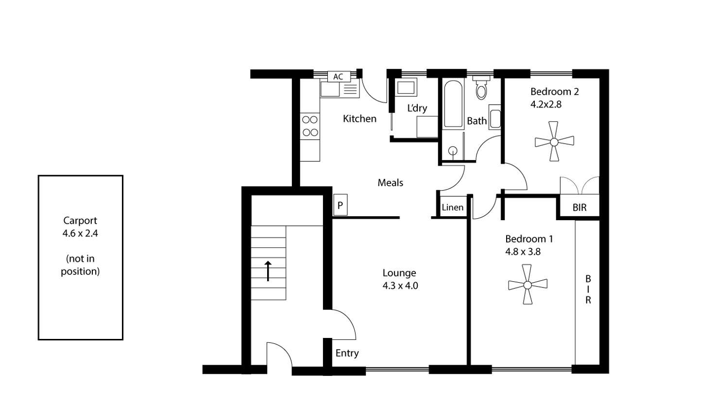 Floorplan of Homely unit listing, 2/6 West Street, Evandale SA 5069