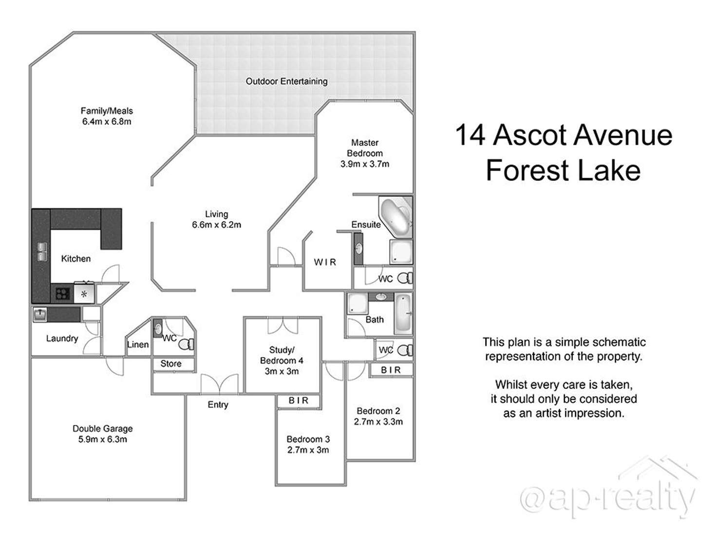 Floorplan of Homely house listing, 14 Ascot Avenue, Forest Lake QLD 4078