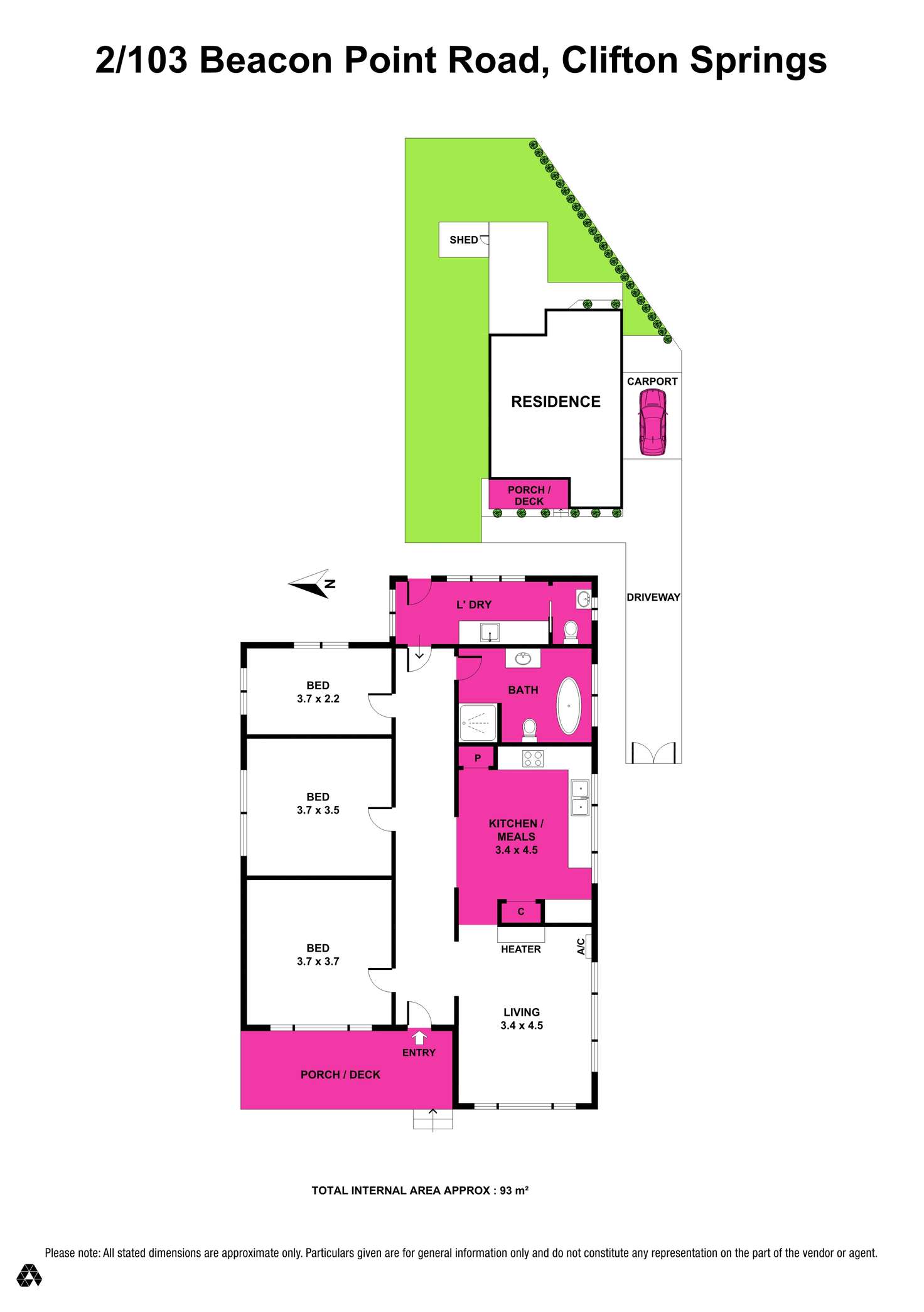 Floorplan of Homely house listing, 2/103 Beacon Point Road, Clifton Springs VIC 3222