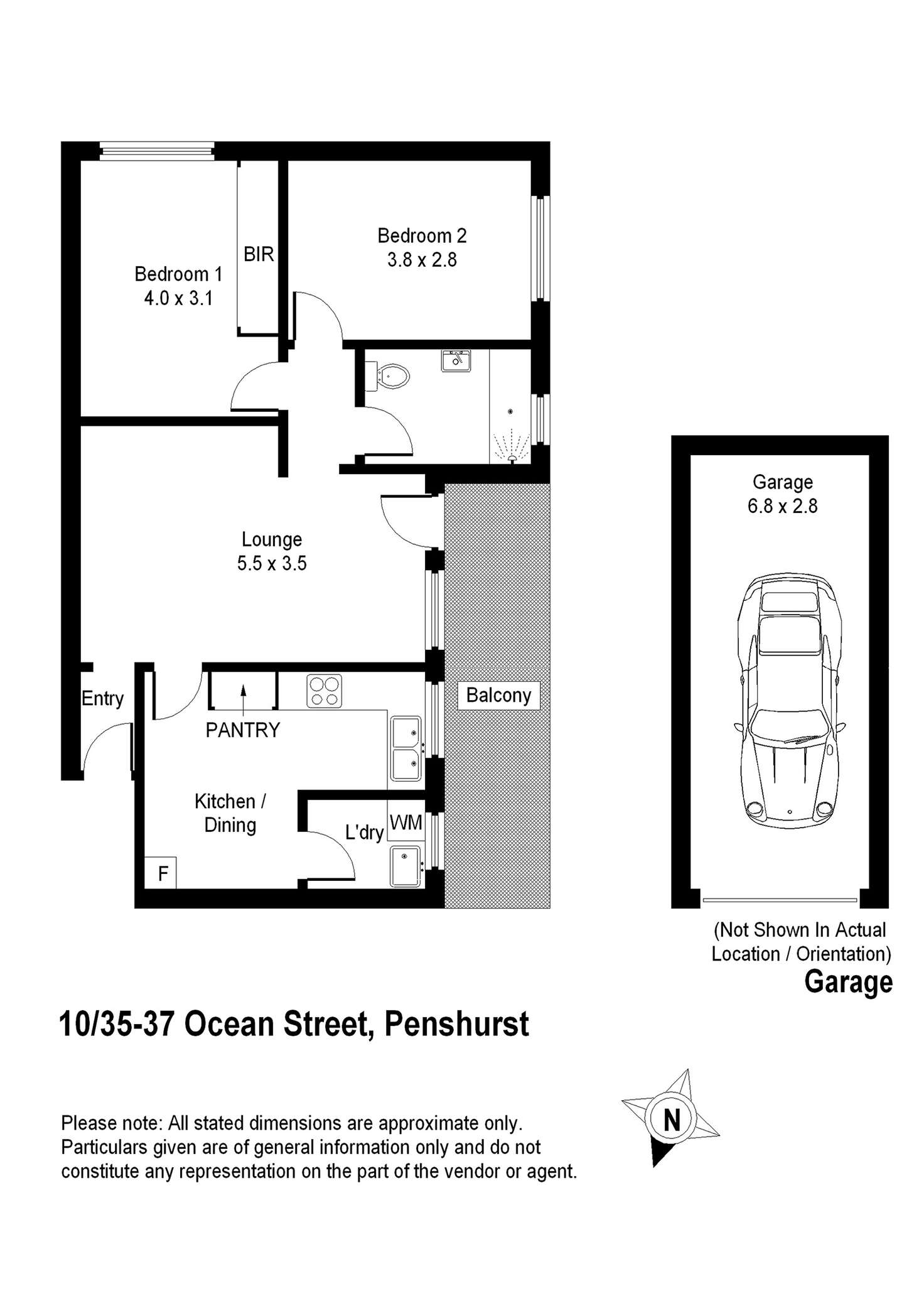 Floorplan of Homely unit listing, 10/35-37 Ocean Street, Penshurst NSW 2222