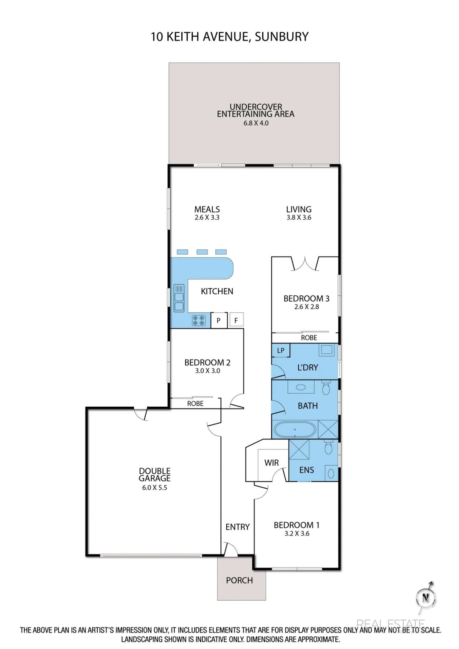 Floorplan of Homely house listing, 10 Keith Avenue, Sunbury VIC 3429