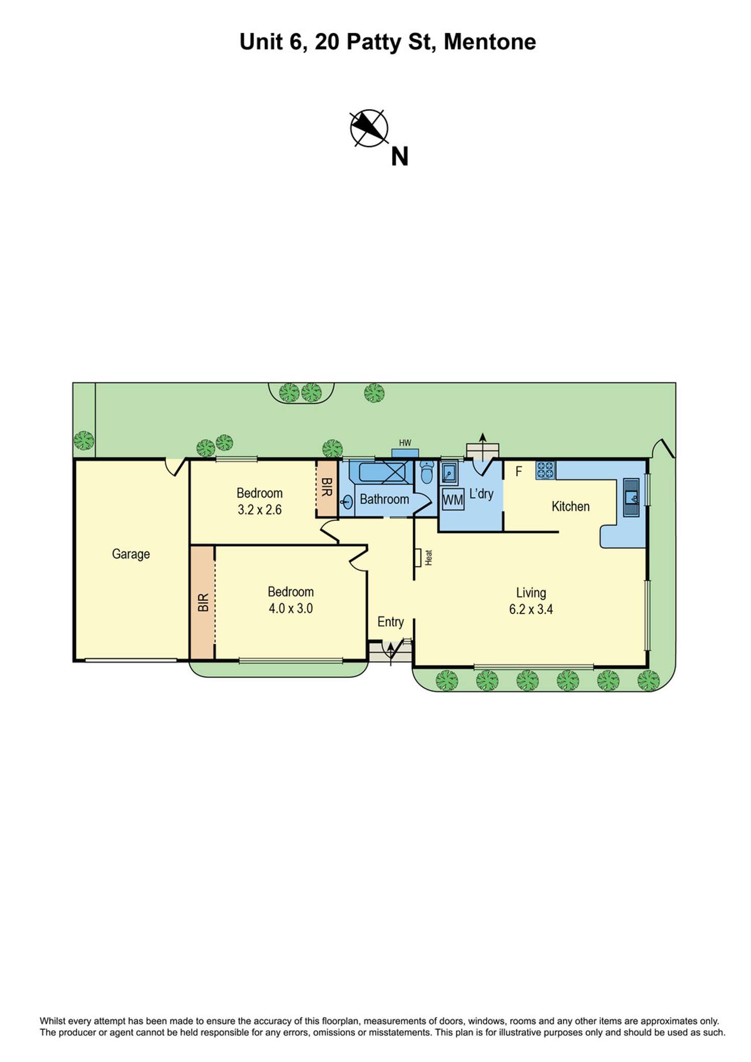 Floorplan of Homely unit listing, 6/20 Patty Street, Mentone VIC 3194