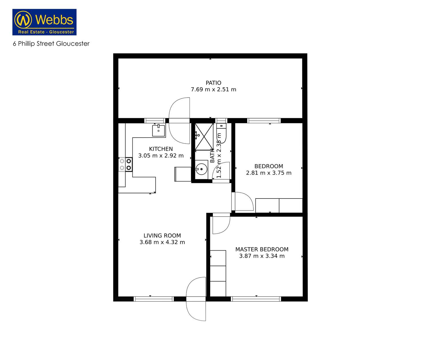 Floorplan of Homely unit listing, 6 Philip Street, Gloucester NSW 2422