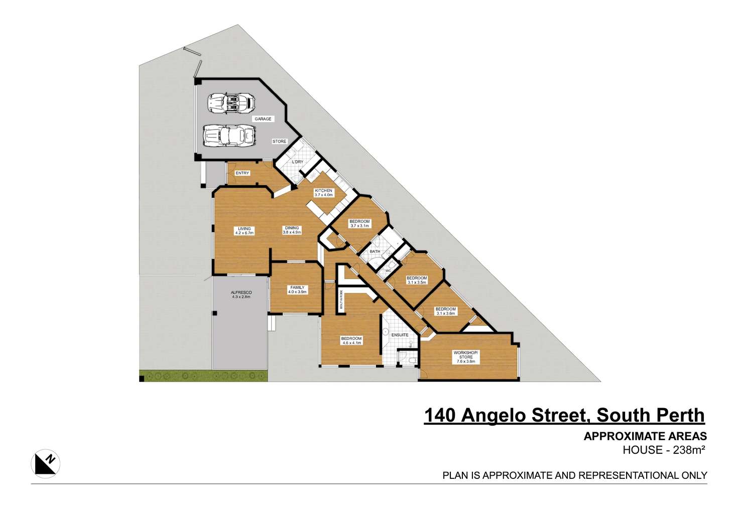 Floorplan of Homely house listing, 140 Angelo Street (Facing Lawler), South Perth WA 6151