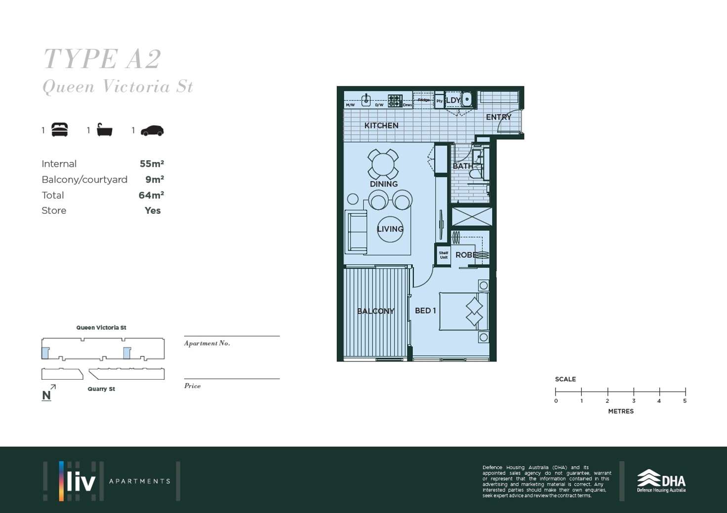 Floorplan of Homely apartment listing, 33/51 Queen Victoria Street, Fremantle WA 6160