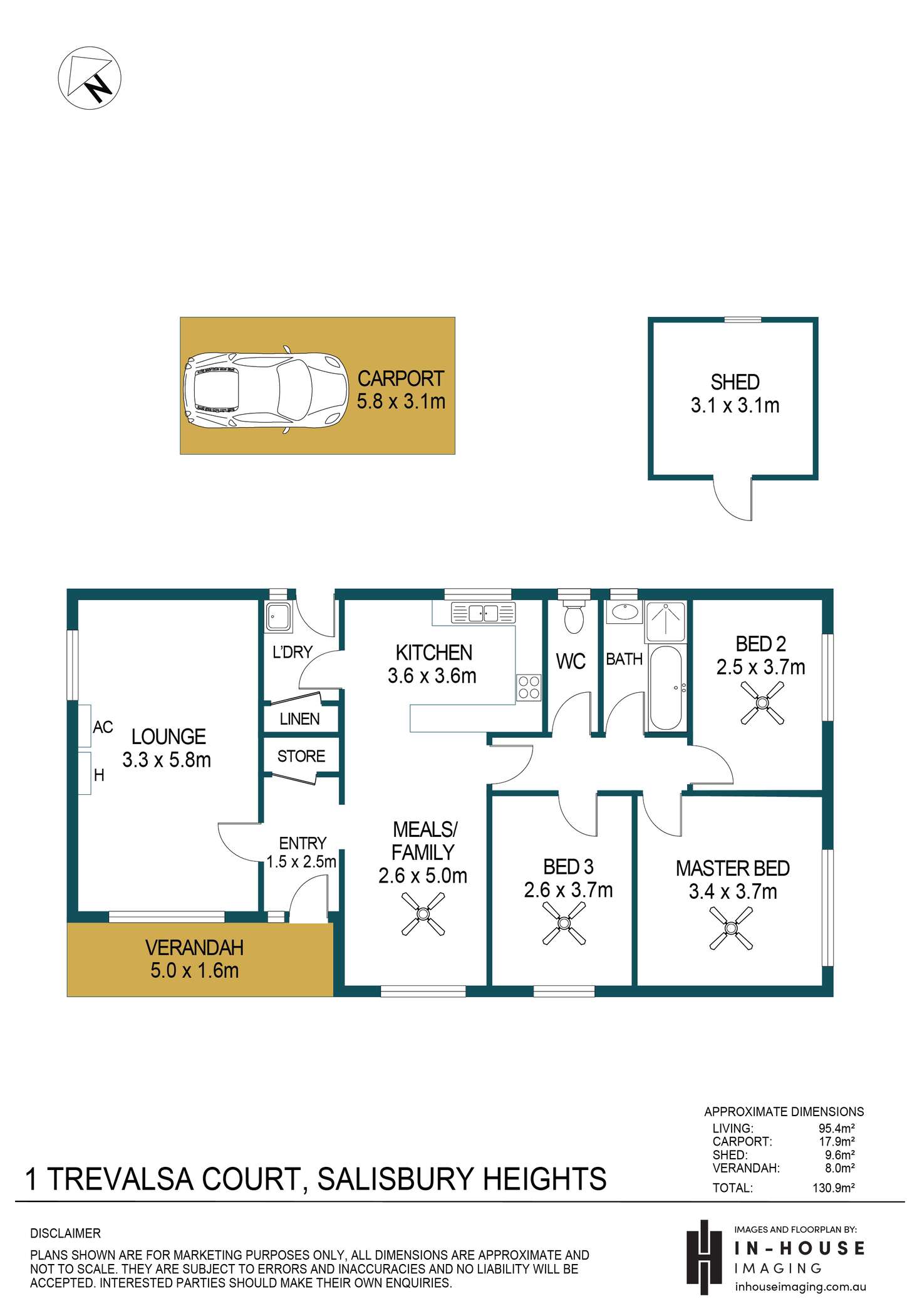 Floorplan of Homely house listing, 1 Trevalsa Court, Salisbury Heights SA 5109