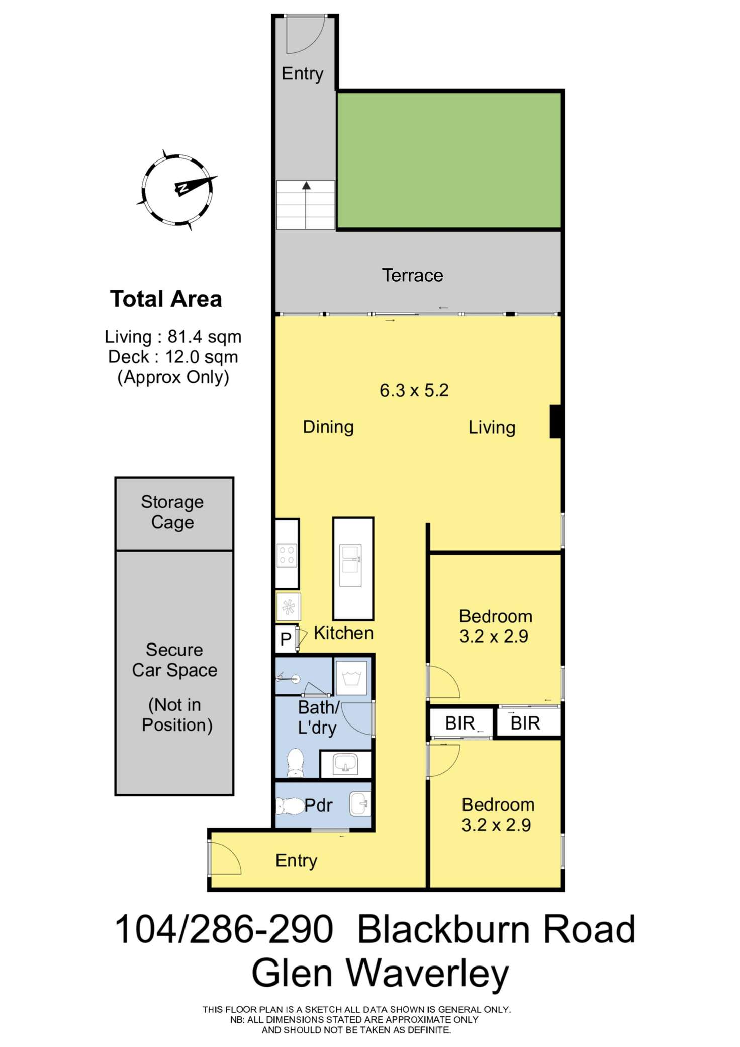 Floorplan of Homely apartment listing, 104/286-290 Blackburn Road, Glen Waverley VIC 3150