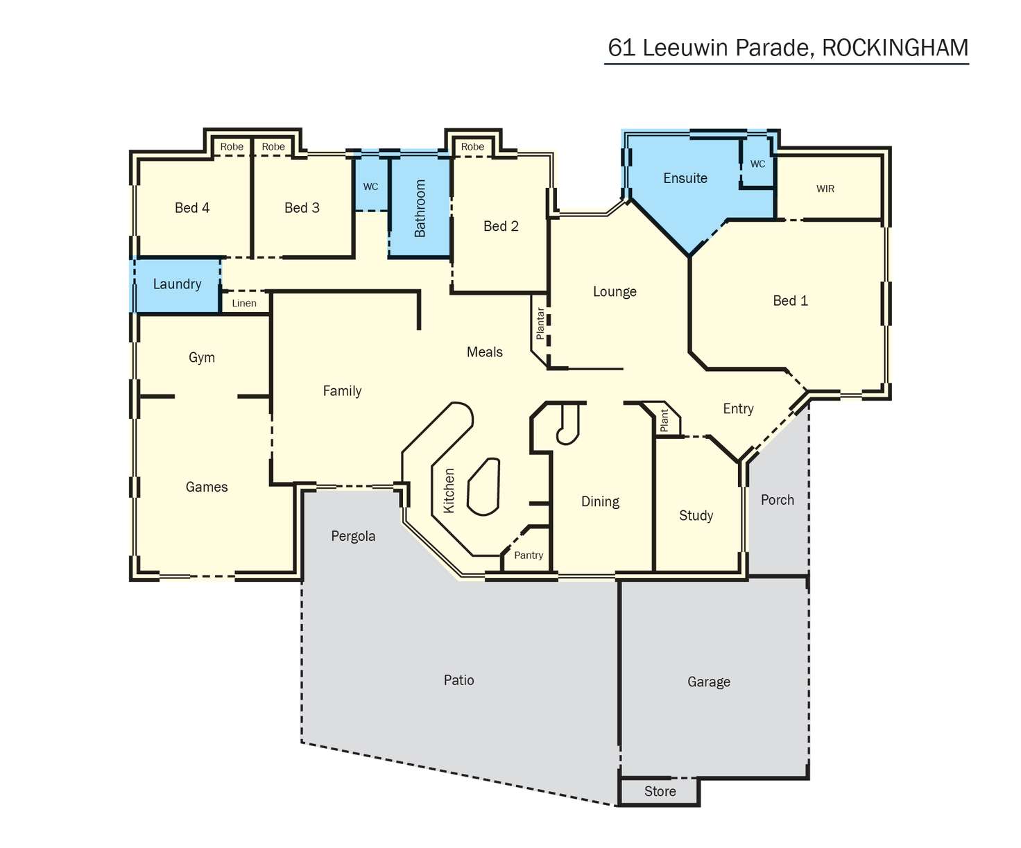 Floorplan of Homely house listing, 61 Leeuwin Parade, Rockingham WA 6168