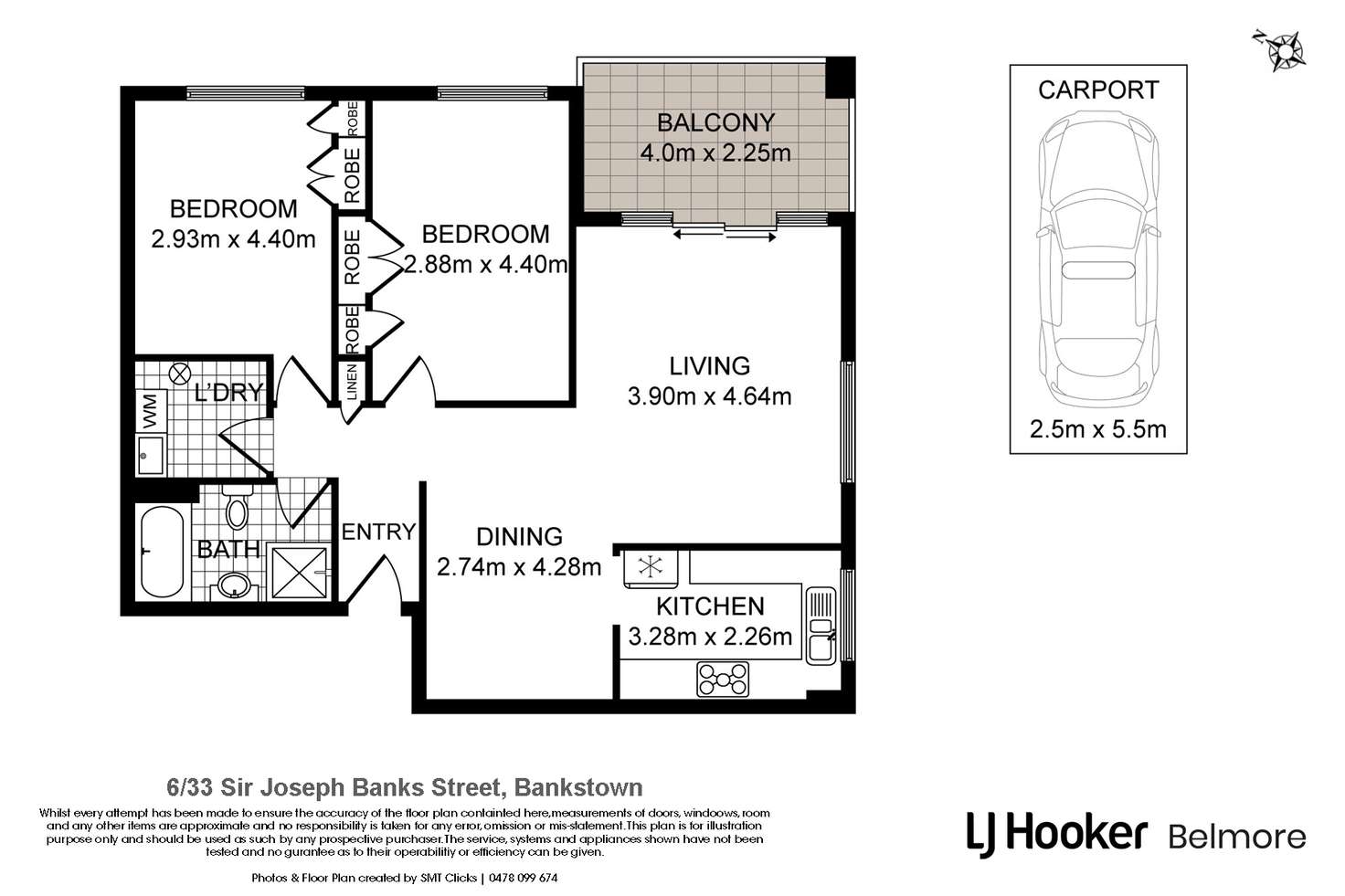 Floorplan of Homely apartment listing, 6/33 Sir Joseph Banks Street, Bankstown NSW 2200