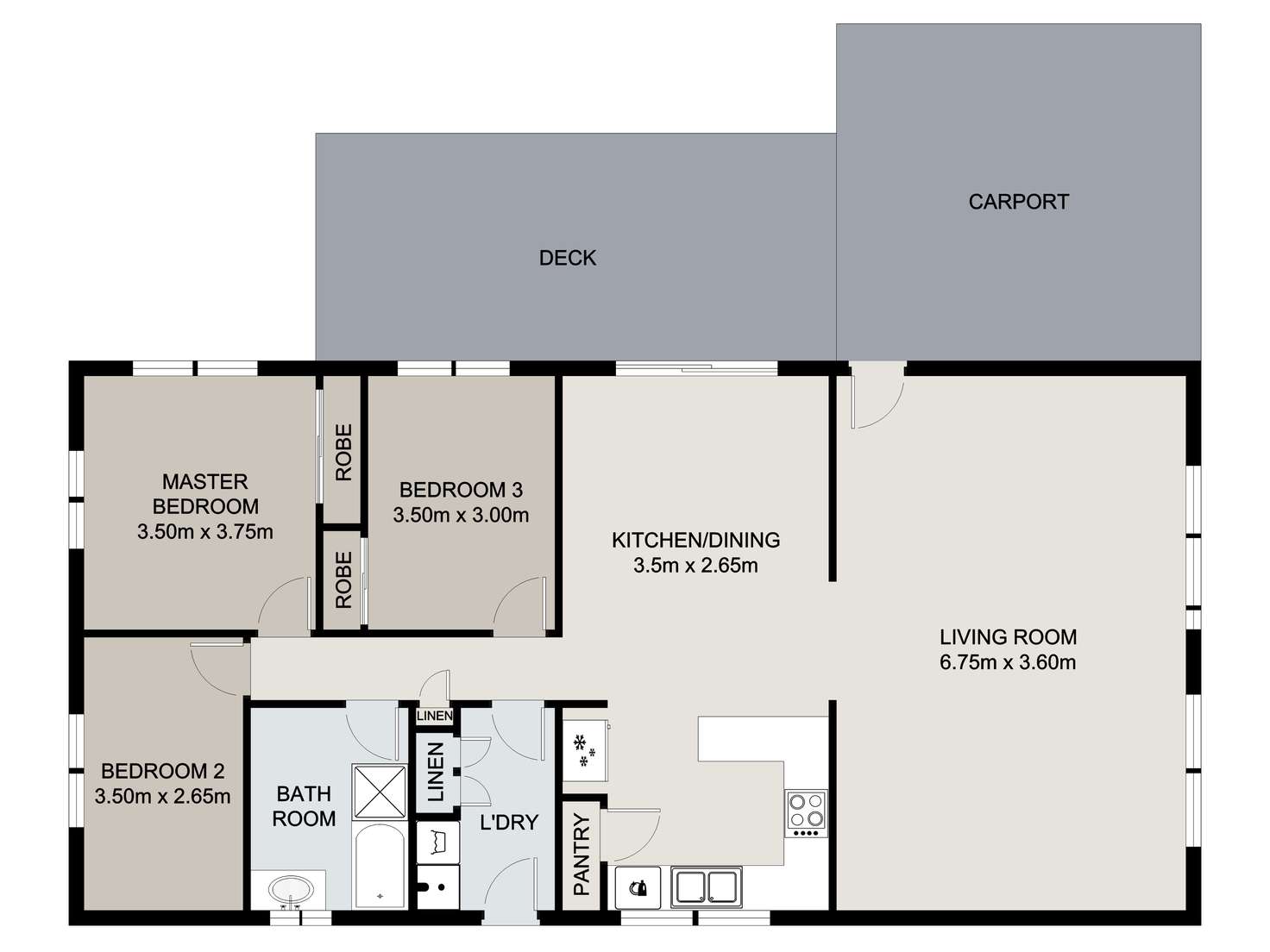 Floorplan of Homely house listing, 3 Dame Pattie Avenue, Clinton QLD 4680