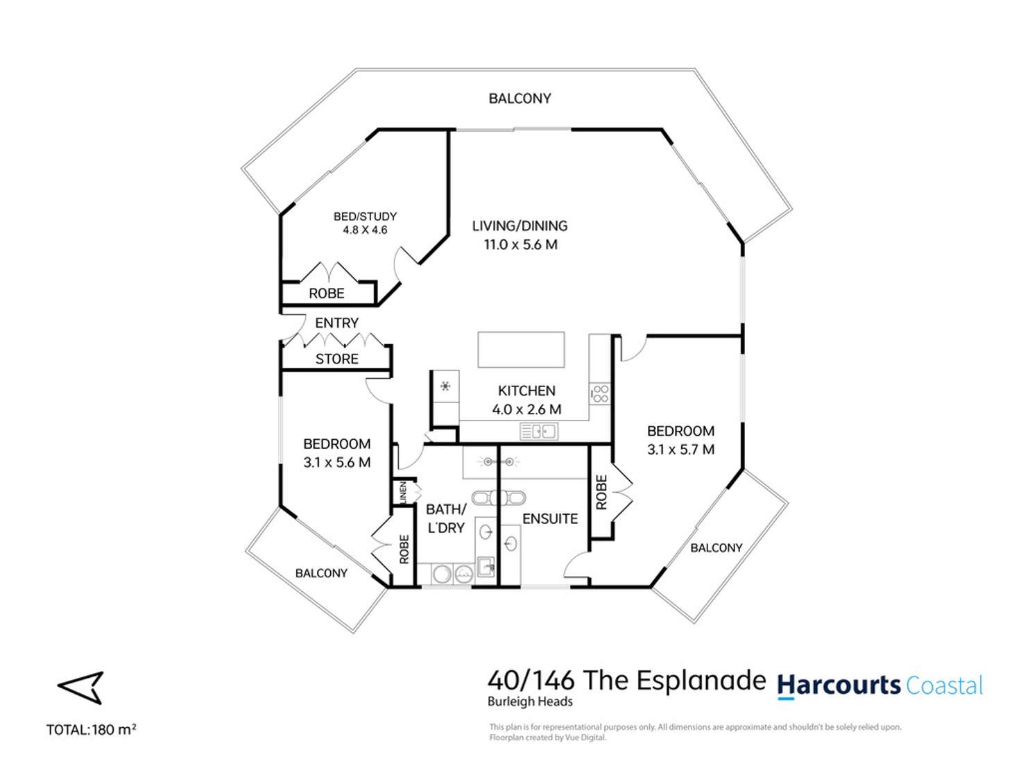 Floorplan of Homely apartment listing, 40/146 The Esplanade, Burleigh Heads QLD 4220