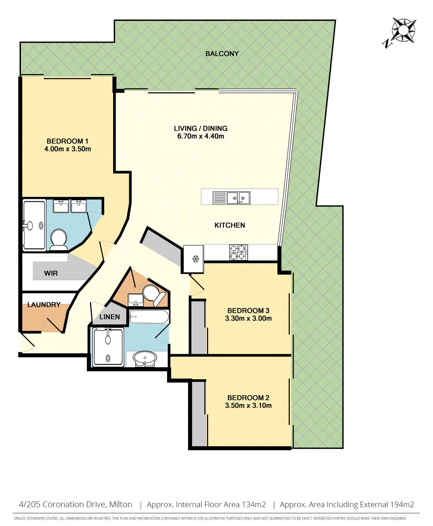 Floorplan of Homely apartment listing, 4/205 Coronation Drive, Milton QLD 4064