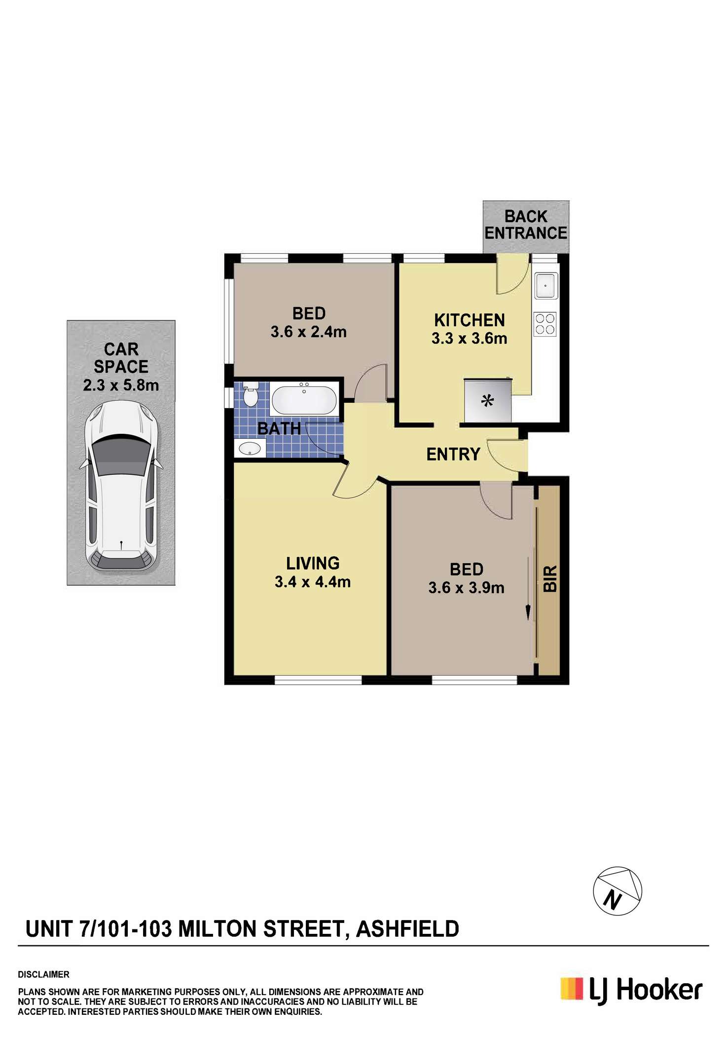 Floorplan of Homely unit listing, 7/101 Milton Street, Ashfield NSW 2131