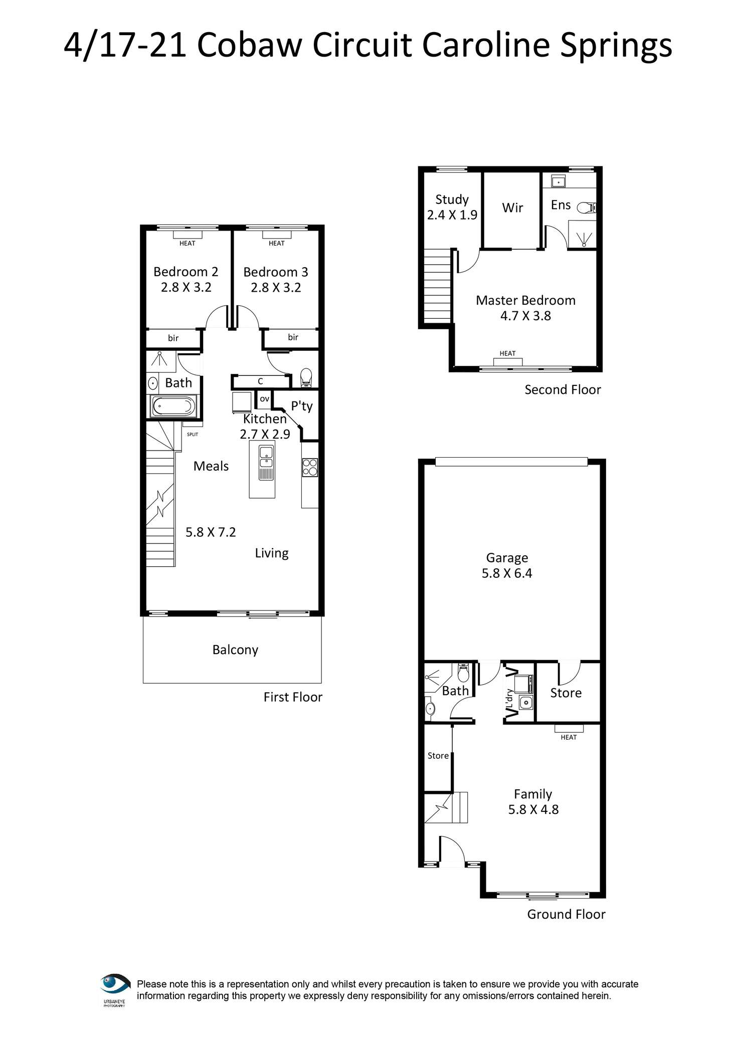 Floorplan of Homely townhouse listing, 4/17-21 Cobaw Circuit, Caroline Springs VIC 3023