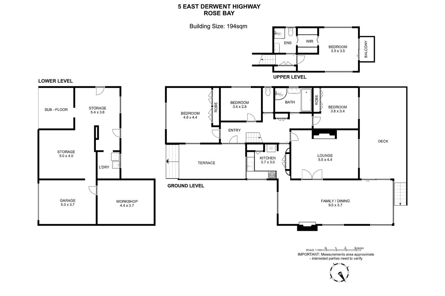 Floorplan of Homely house listing, 5 East Derwent Highway, Rose Bay TAS 7015