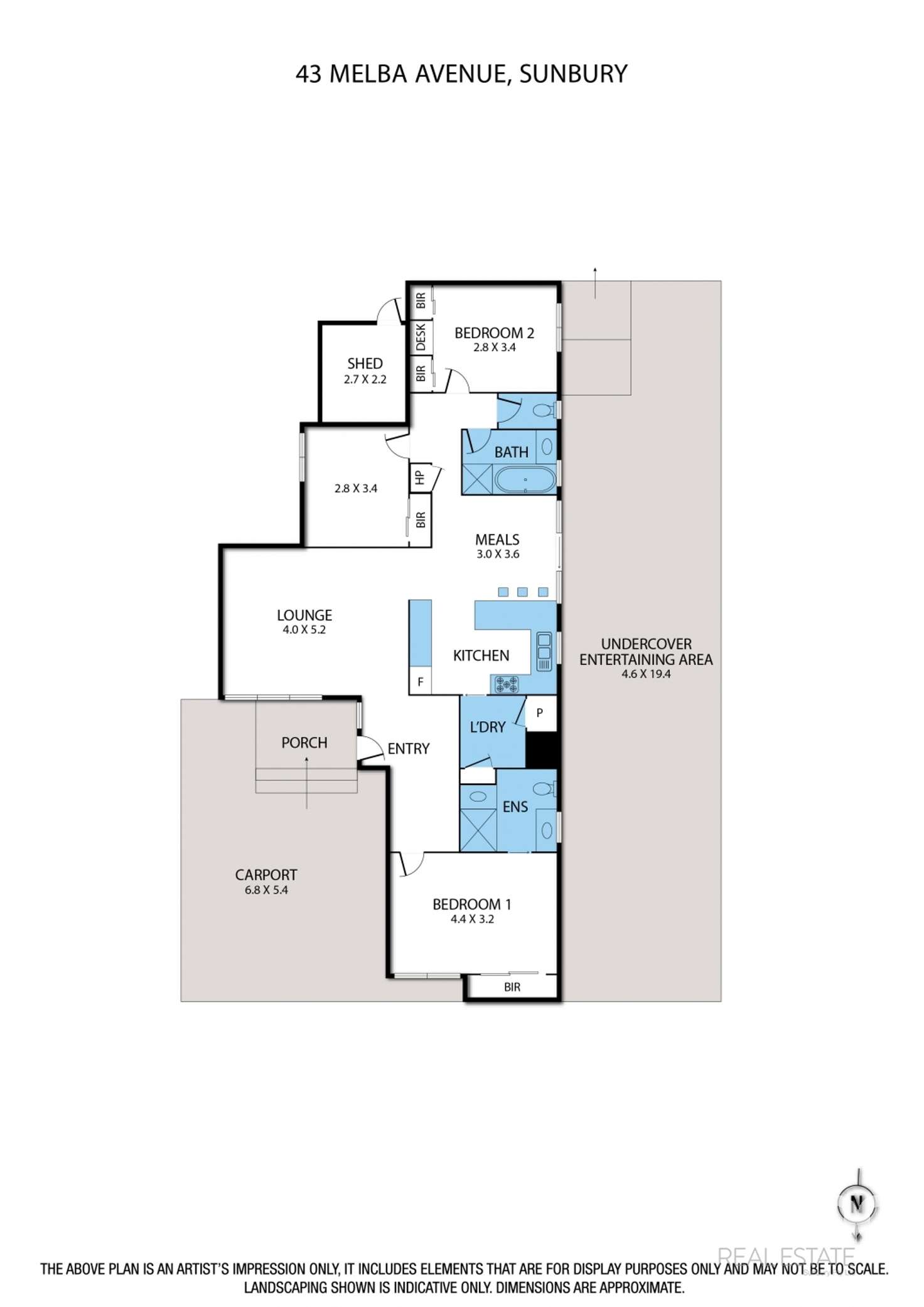 Floorplan of Homely house listing, 43 Melba Avenue, Sunbury VIC 3429