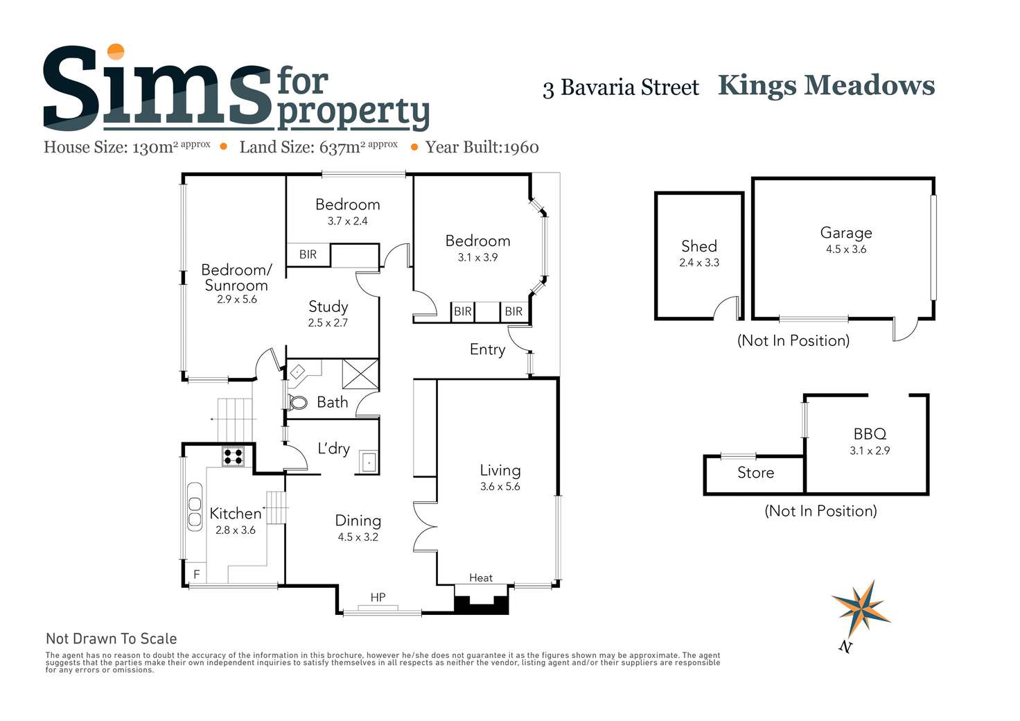 Floorplan of Homely house listing, 3 Bavaria Street, Kings Meadows TAS 7249