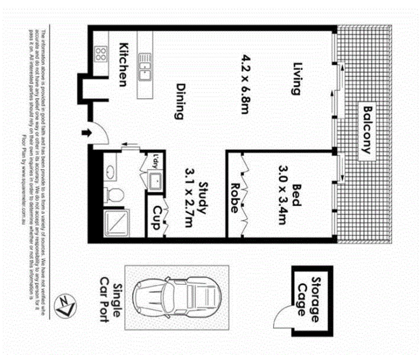 Floorplan of Homely apartment listing, A712/40 Shoreline Drive, Rhodes NSW 2138