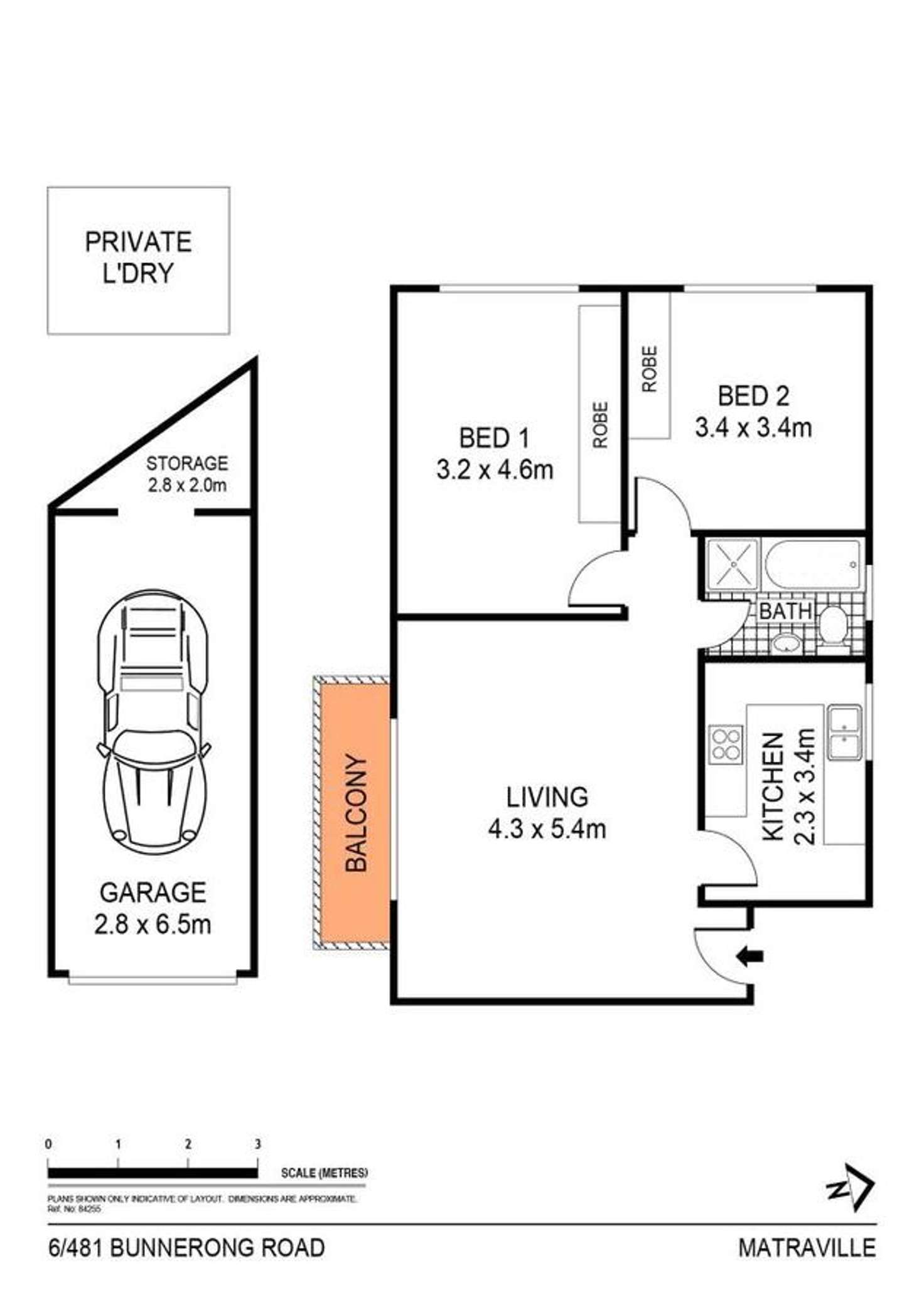 Floorplan of Homely unit listing, 6/481 Bunnerong Road,, Matraville NSW 2036