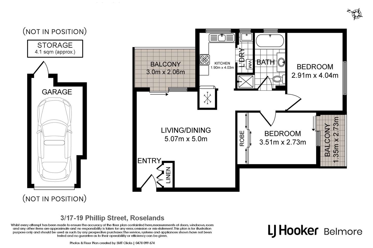 Floorplan of Homely apartment listing, 3/17-19 Phillip Street, Roselands NSW 2196