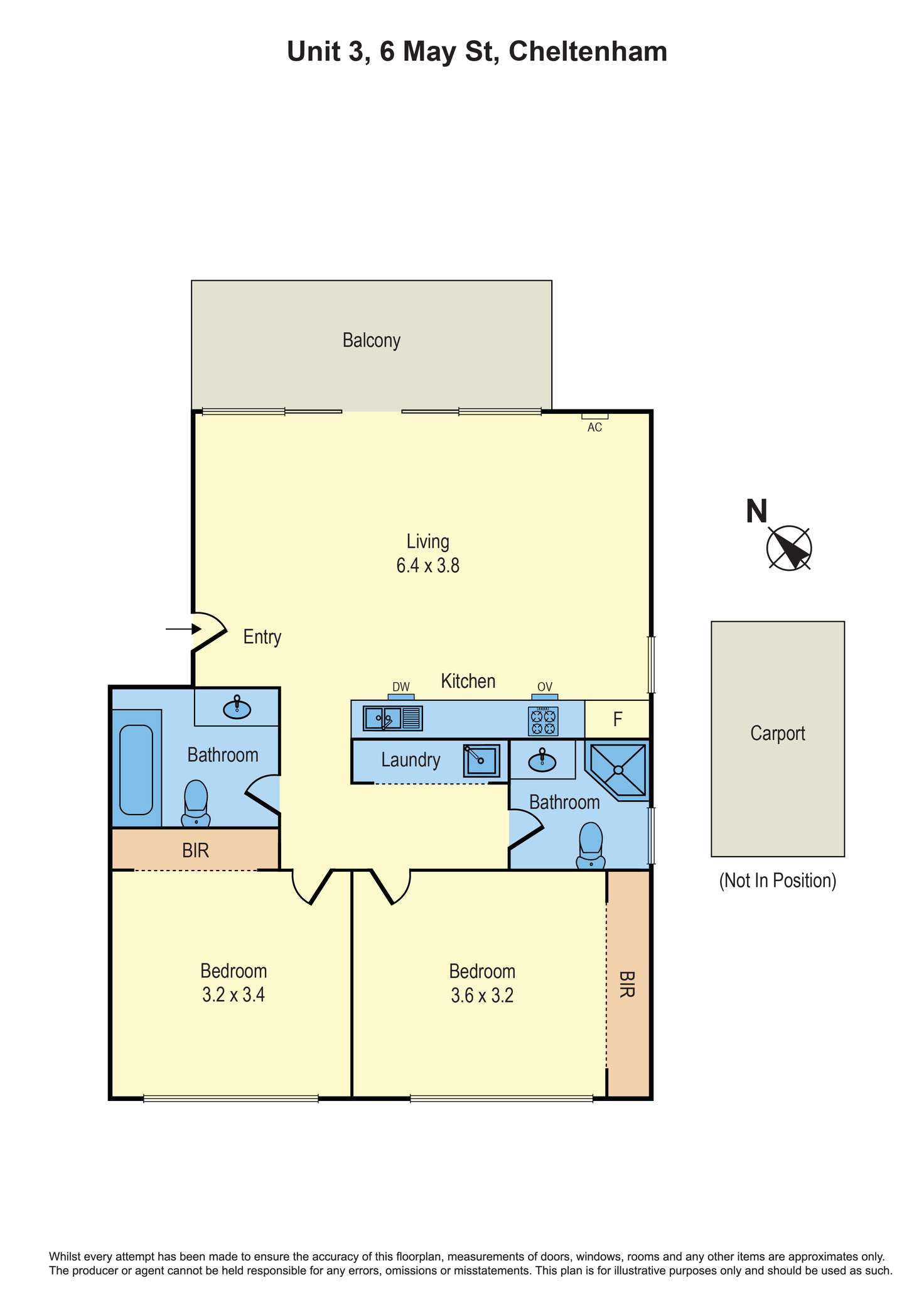 Floorplan of Homely apartment listing, 3/6 May Street, Cheltenham VIC 3192