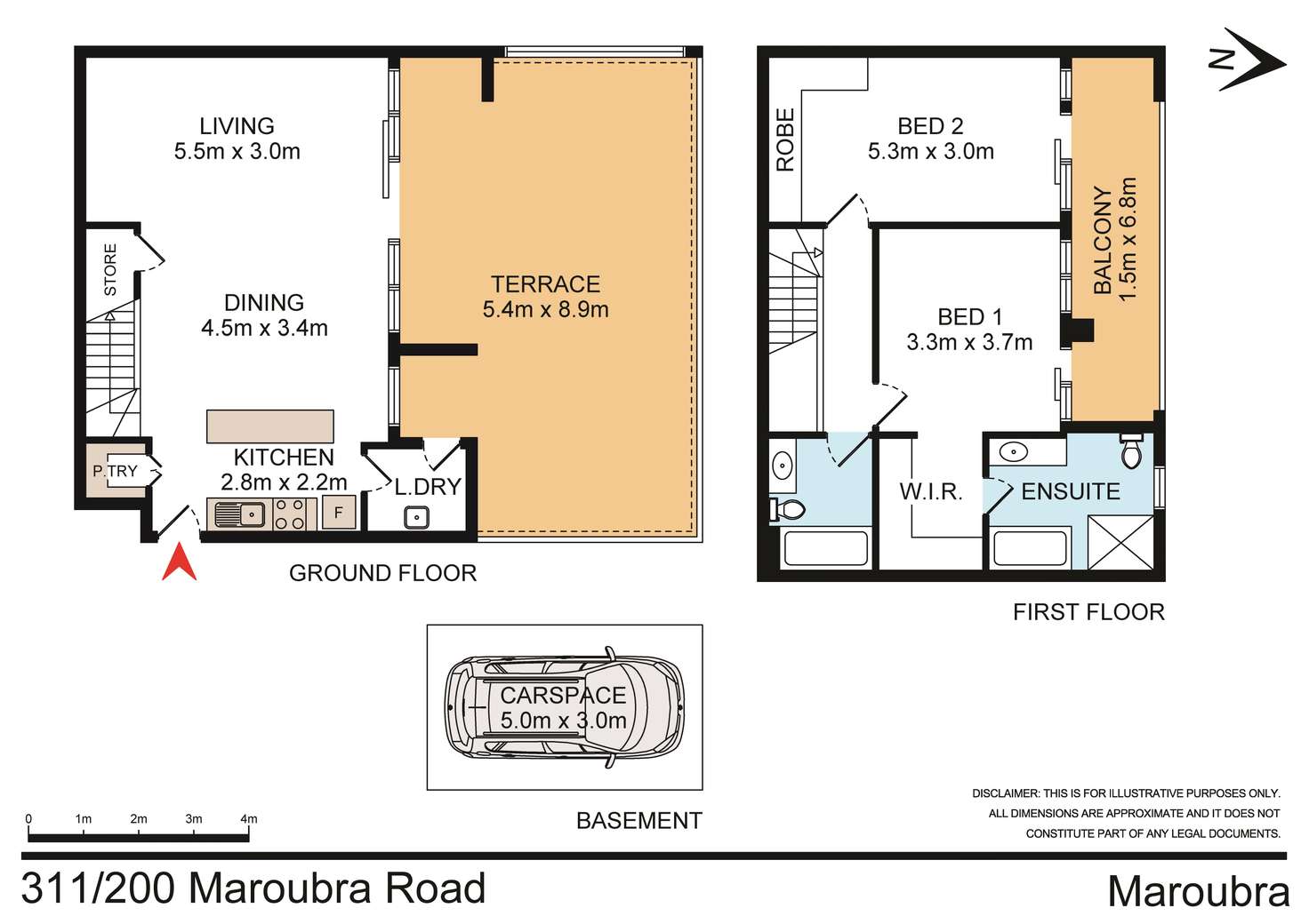 Floorplan of Homely unit listing, 311/200 Maroubra Road, Maroubra NSW 2035