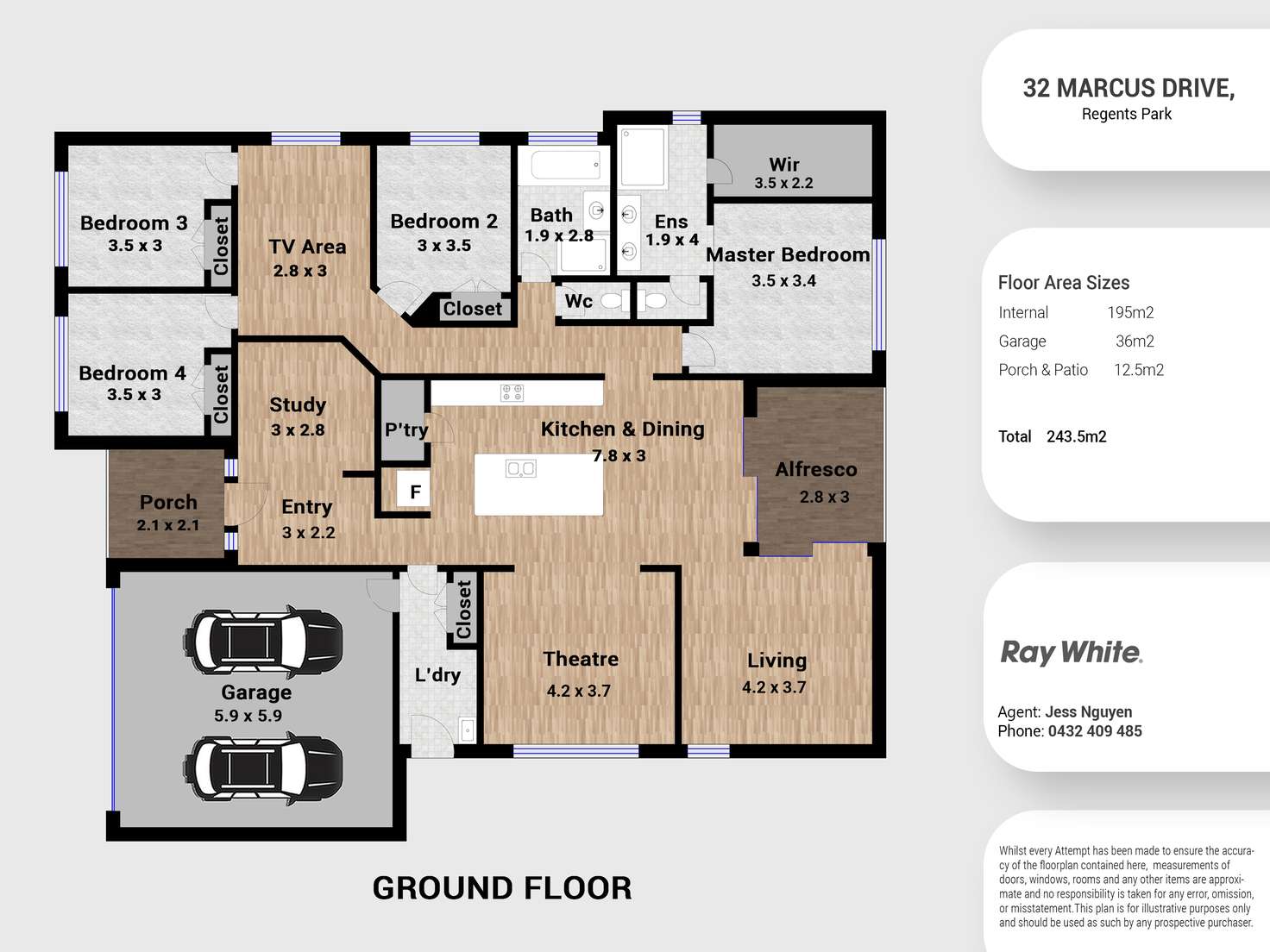 Floorplan of Homely house listing, 32 Marcus Drive, Regents Park QLD 4118
