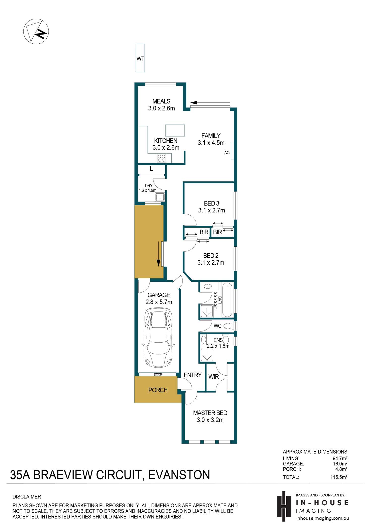 Floorplan of Homely house listing, 35A Braeview Circuit, Evanston SA 5116