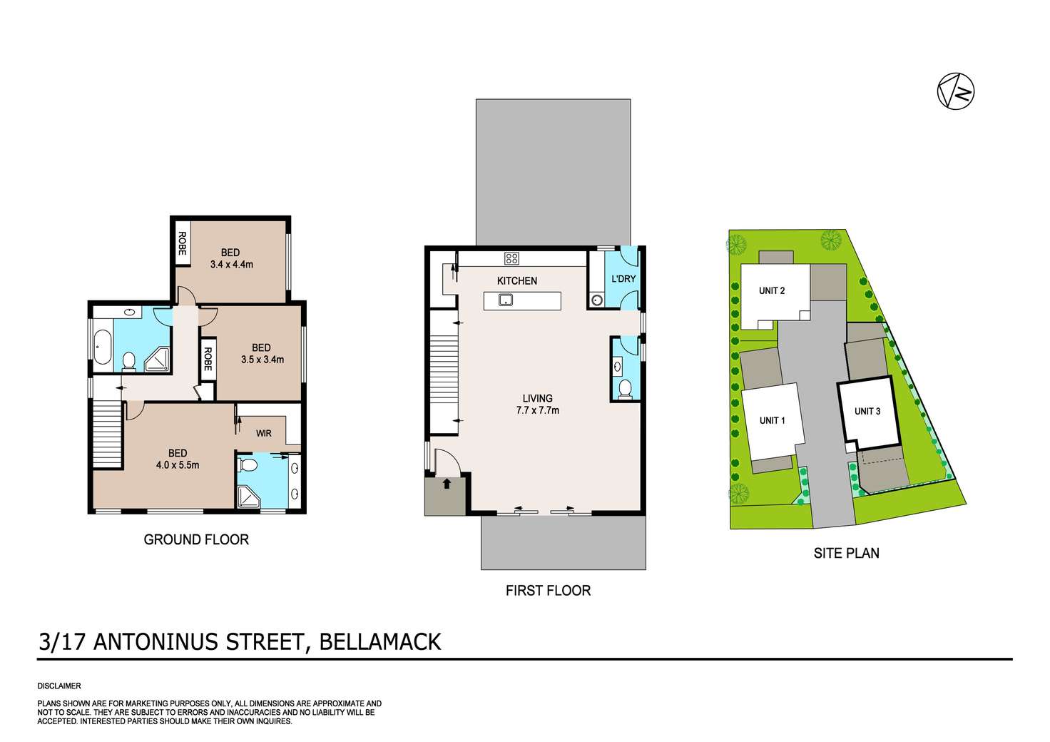 Floorplan of Homely unit listing, 3/17 Antoninus Street, Bellamack NT 832