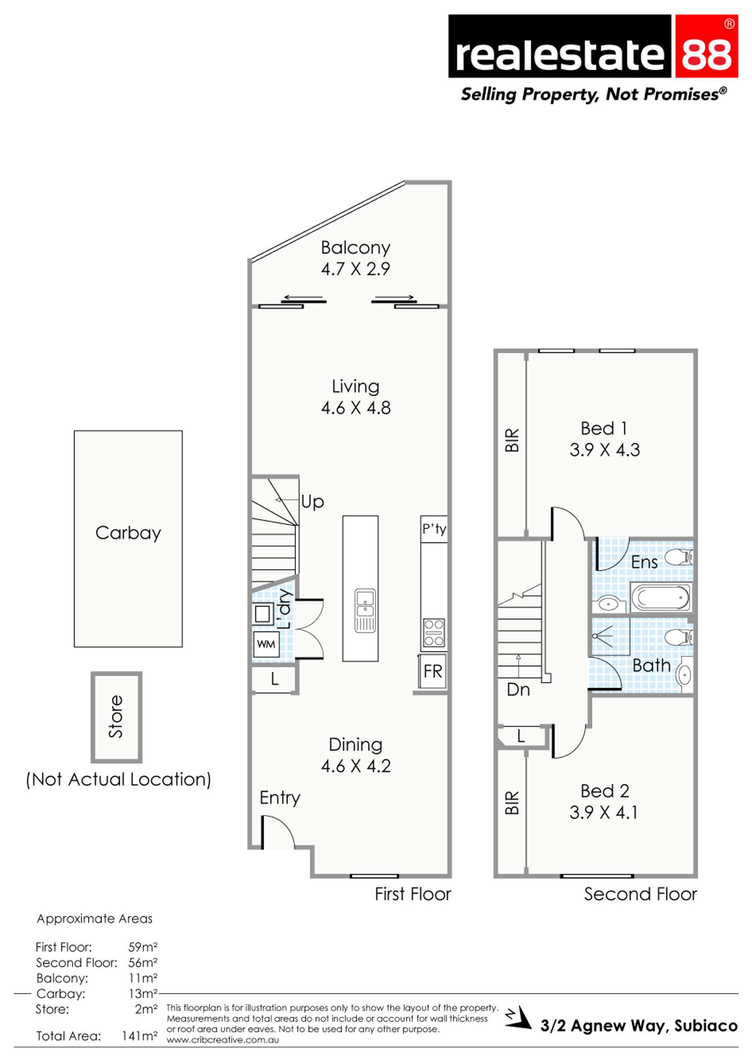Floorplan of Homely apartment listing, 3/2 Agnew Way, Subiaco WA 6008