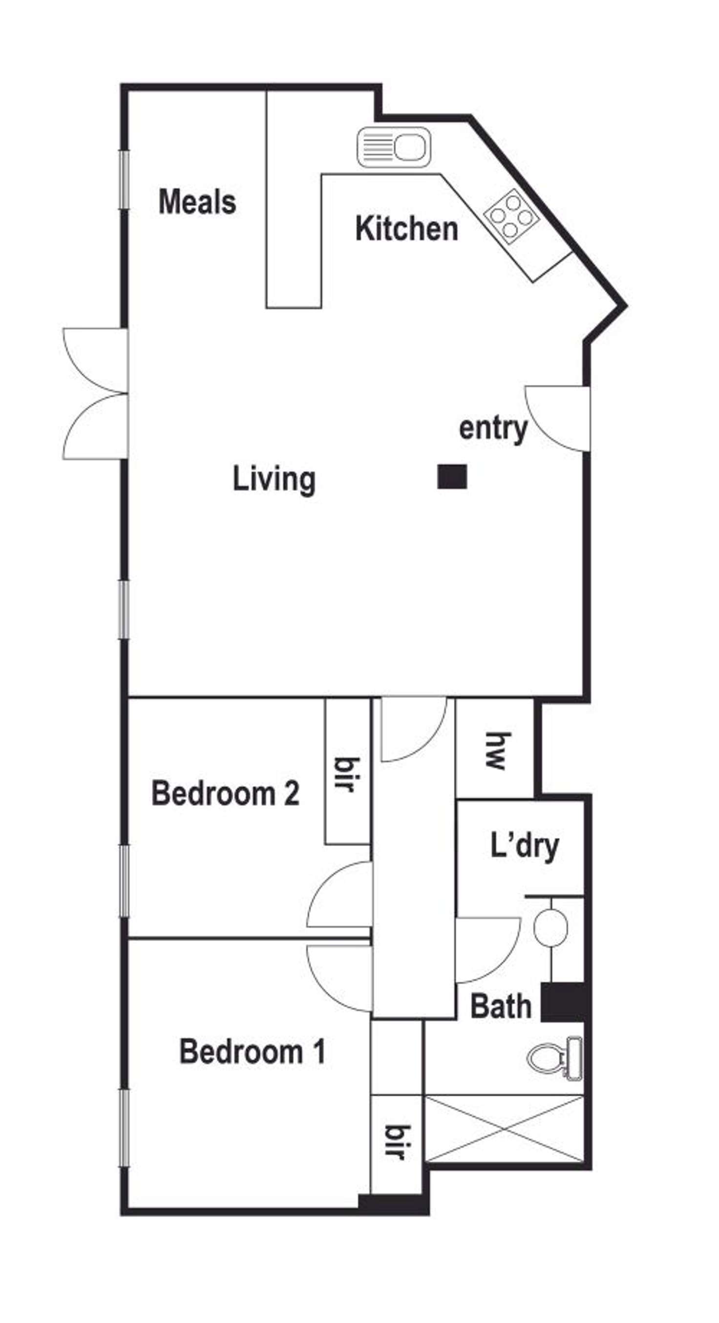 Floorplan of Homely apartment listing, 35/24 Little Bourke Street, Melbourne VIC 3000
