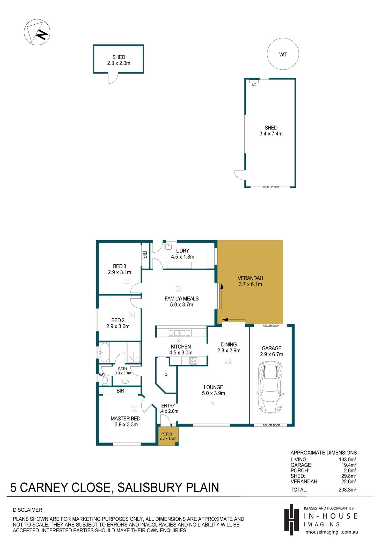 Floorplan of Homely house listing, 5 Carney Close, Salisbury Plain SA 5109
