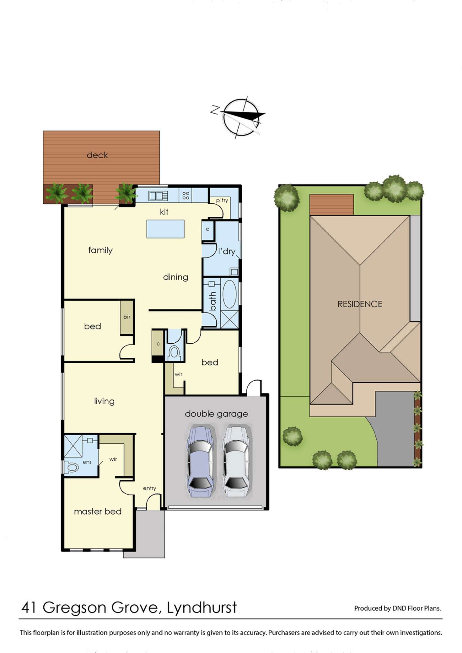 Floorplan of Homely house listing, 41 Gregson Grove, Lyndhurst VIC 3975