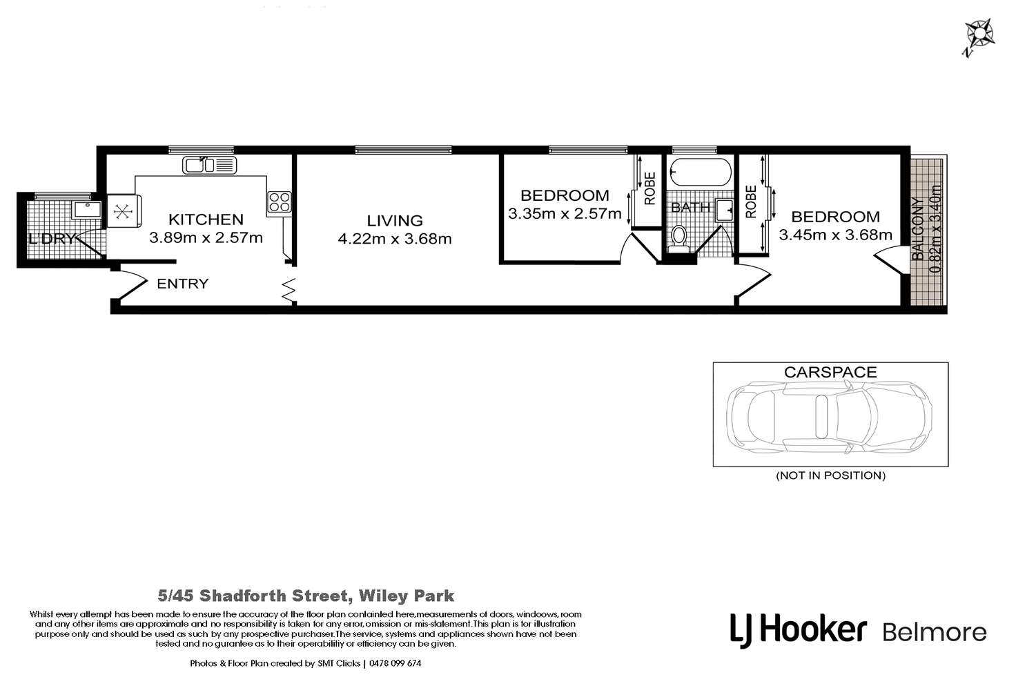 Floorplan of Homely apartment listing, 5/45 Shadforth Street, Wiley Park NSW 2195