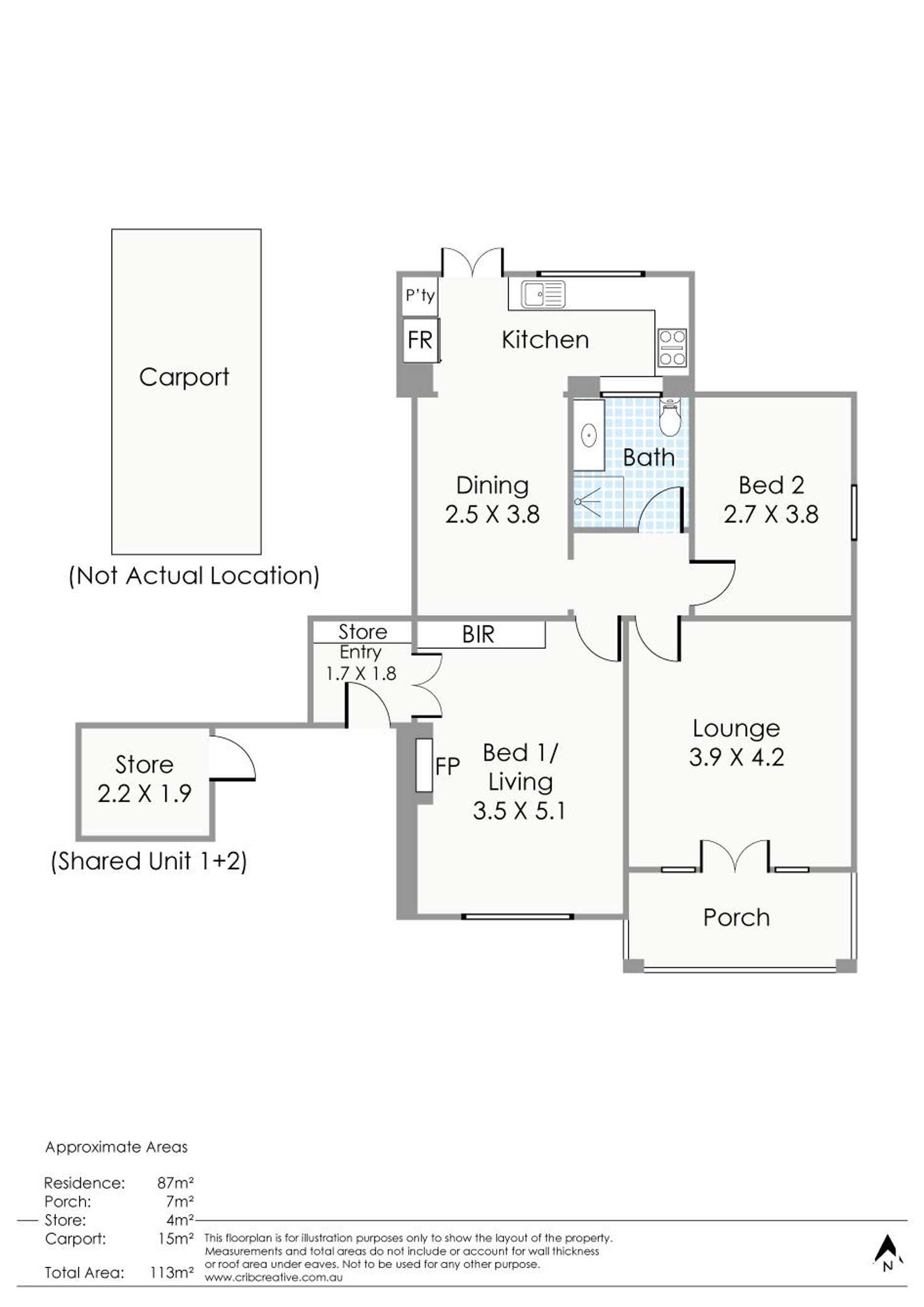 Floorplan of Homely apartment listing, 3/89-91 Stirling Highway, Nedlands WA 6009