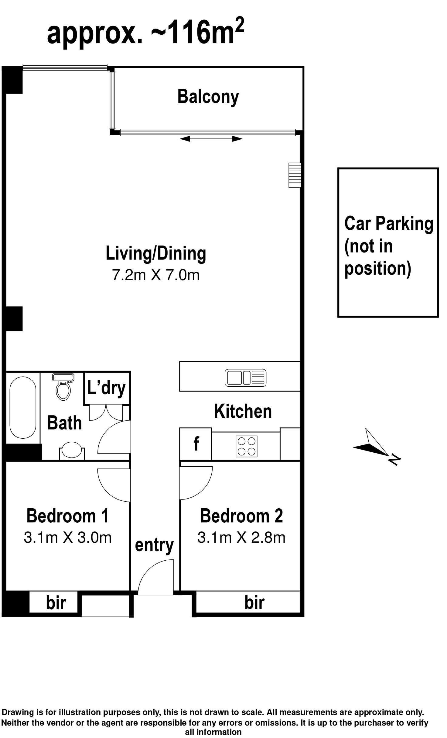Floorplan of Homely apartment listing, 403/270 King St, Melbourne VIC 3000