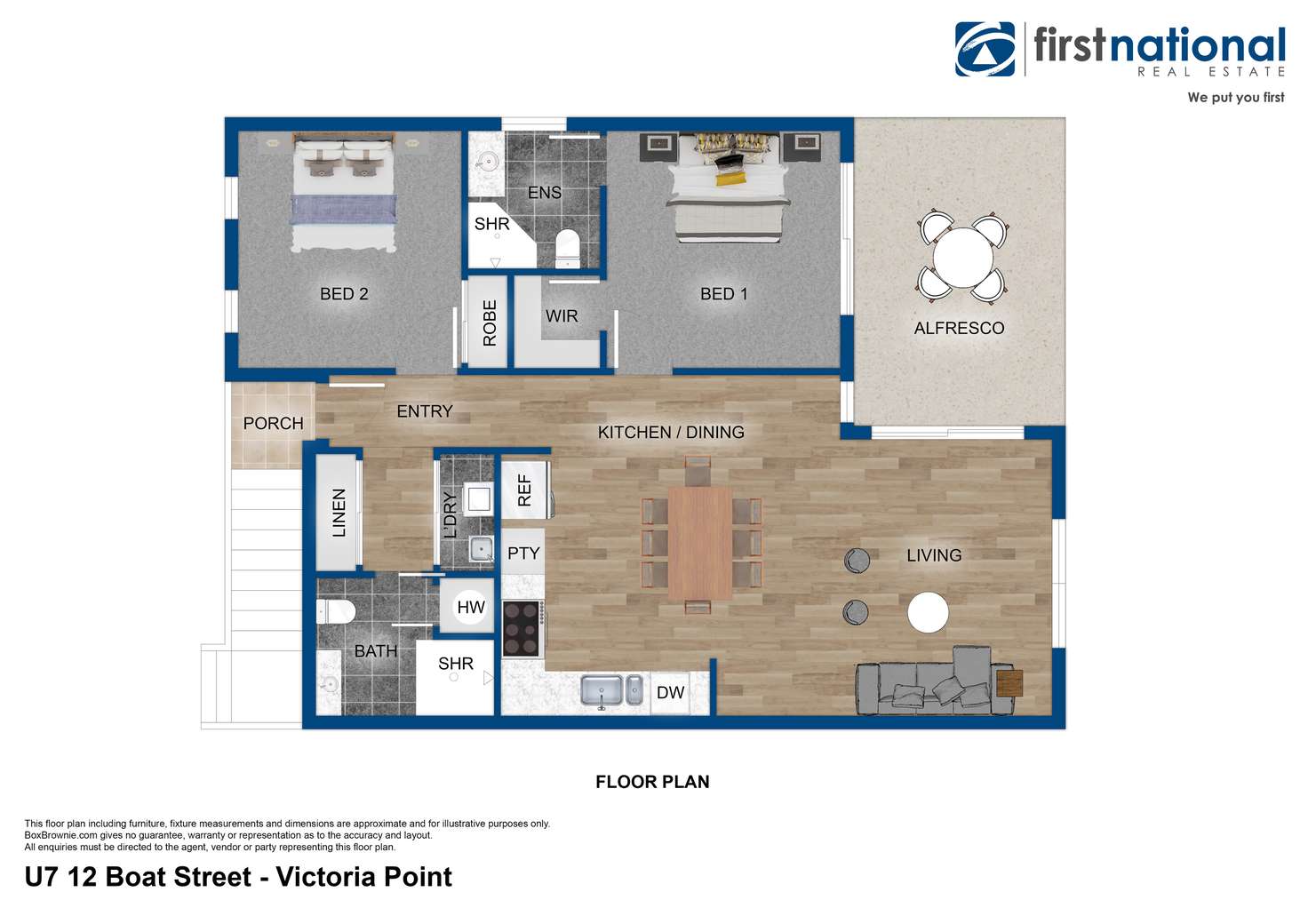 Floorplan of Homely townhouse listing, 7/12 Boat Street, Victoria Point QLD 4165