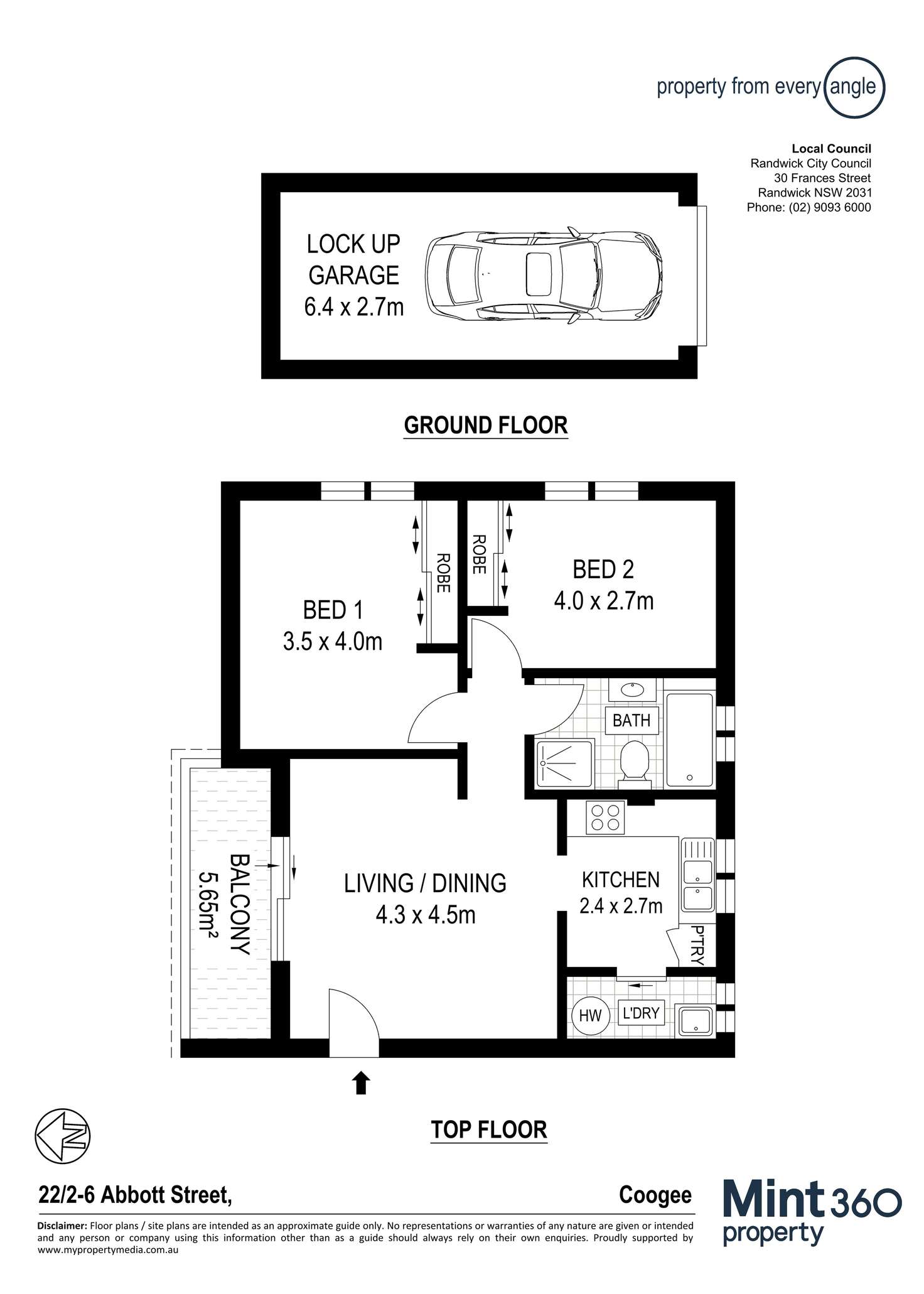 Floorplan of Homely apartment listing, 22/2-6 Abbott Street, Coogee NSW 2034