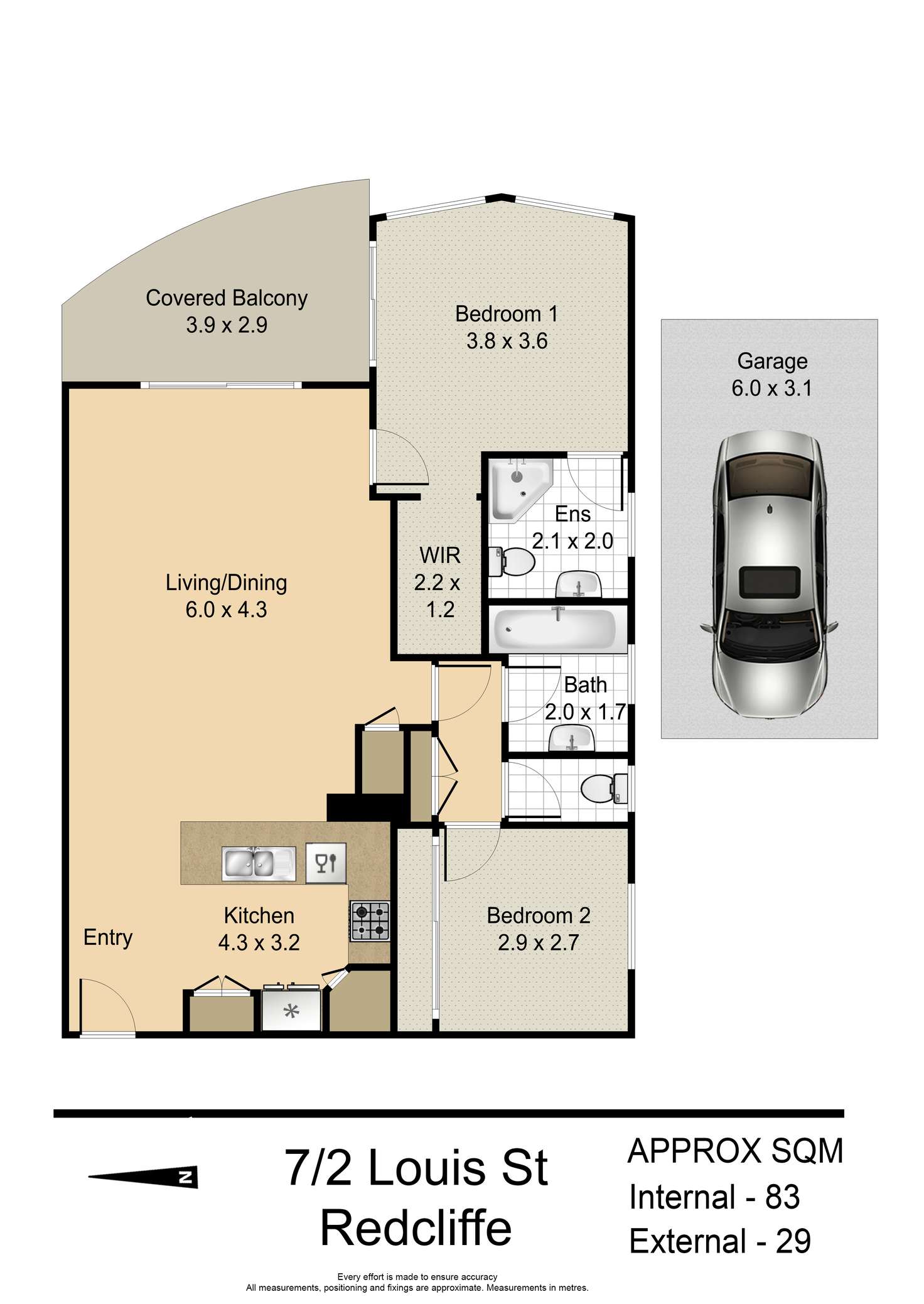 Floorplan of Homely unit listing, 7/2 Louis Street, Redcliffe QLD 4020